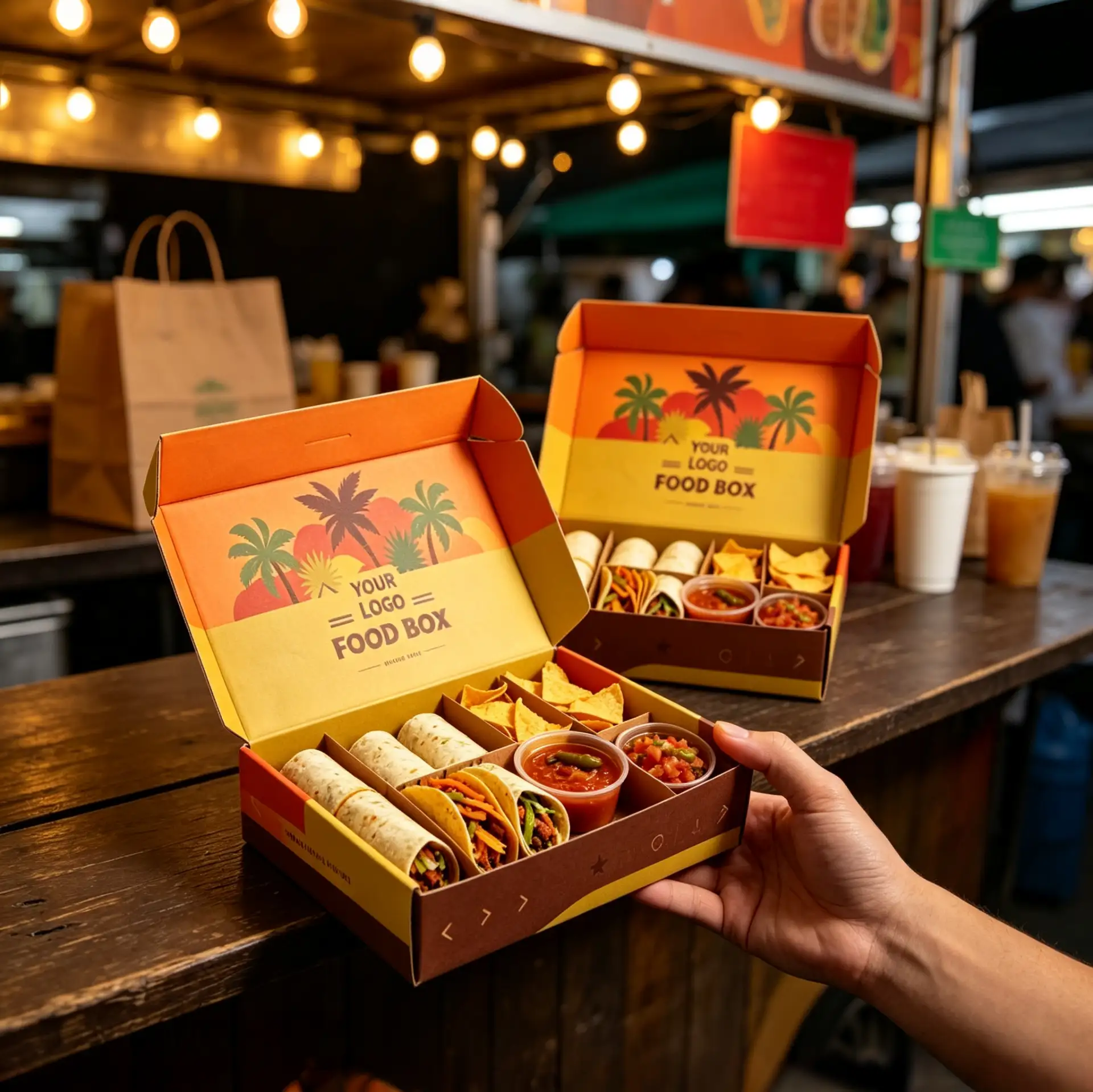 Custom Taco And Wrap Box