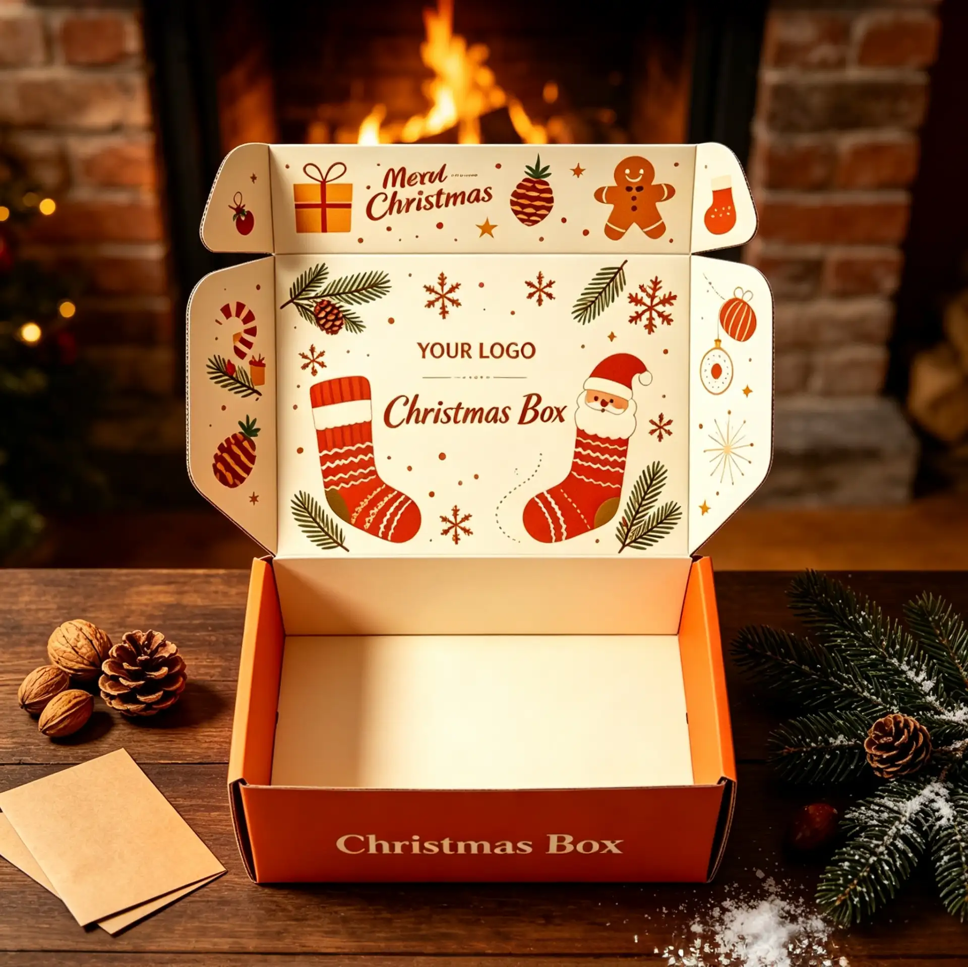 Customizable Cozy Holiday Mailer Box
