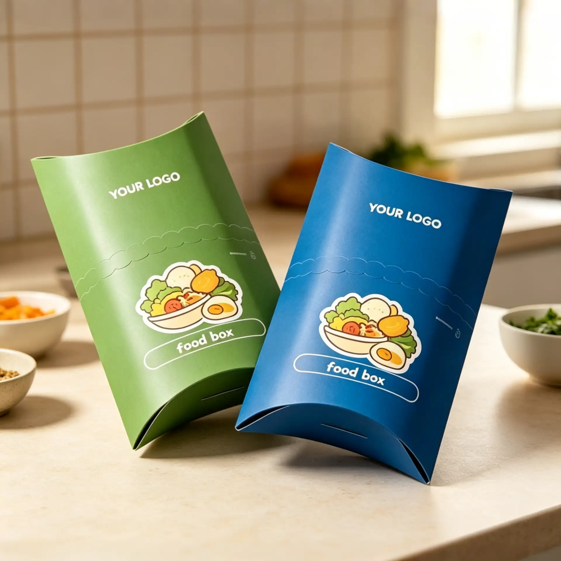 Customizable Eco-Friendly Colorful Pillow Food Box