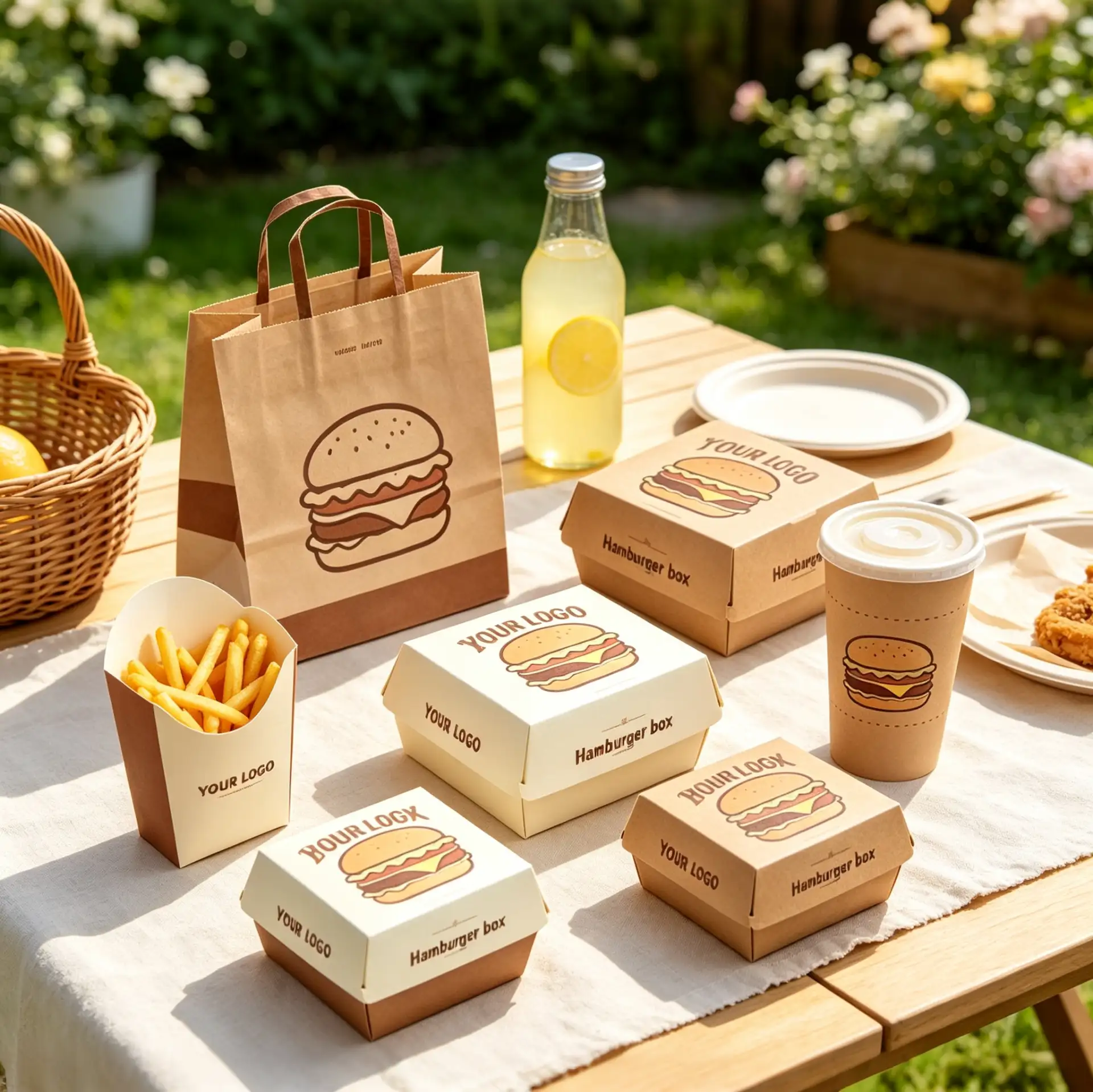 Eco-Chic Kraft Burger Set Box