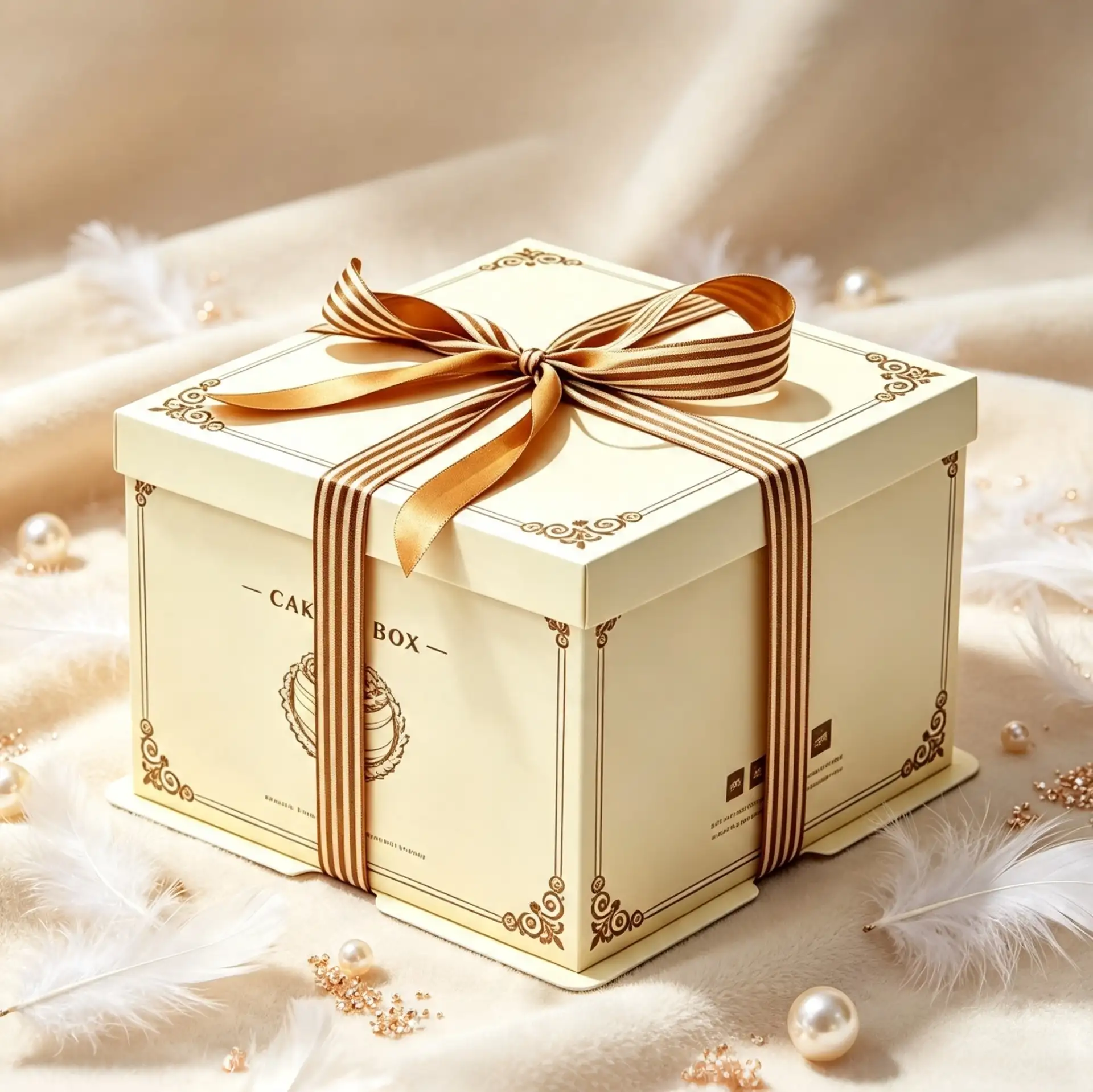 Elegance Cake Gift Box Patisserie Carrier Box