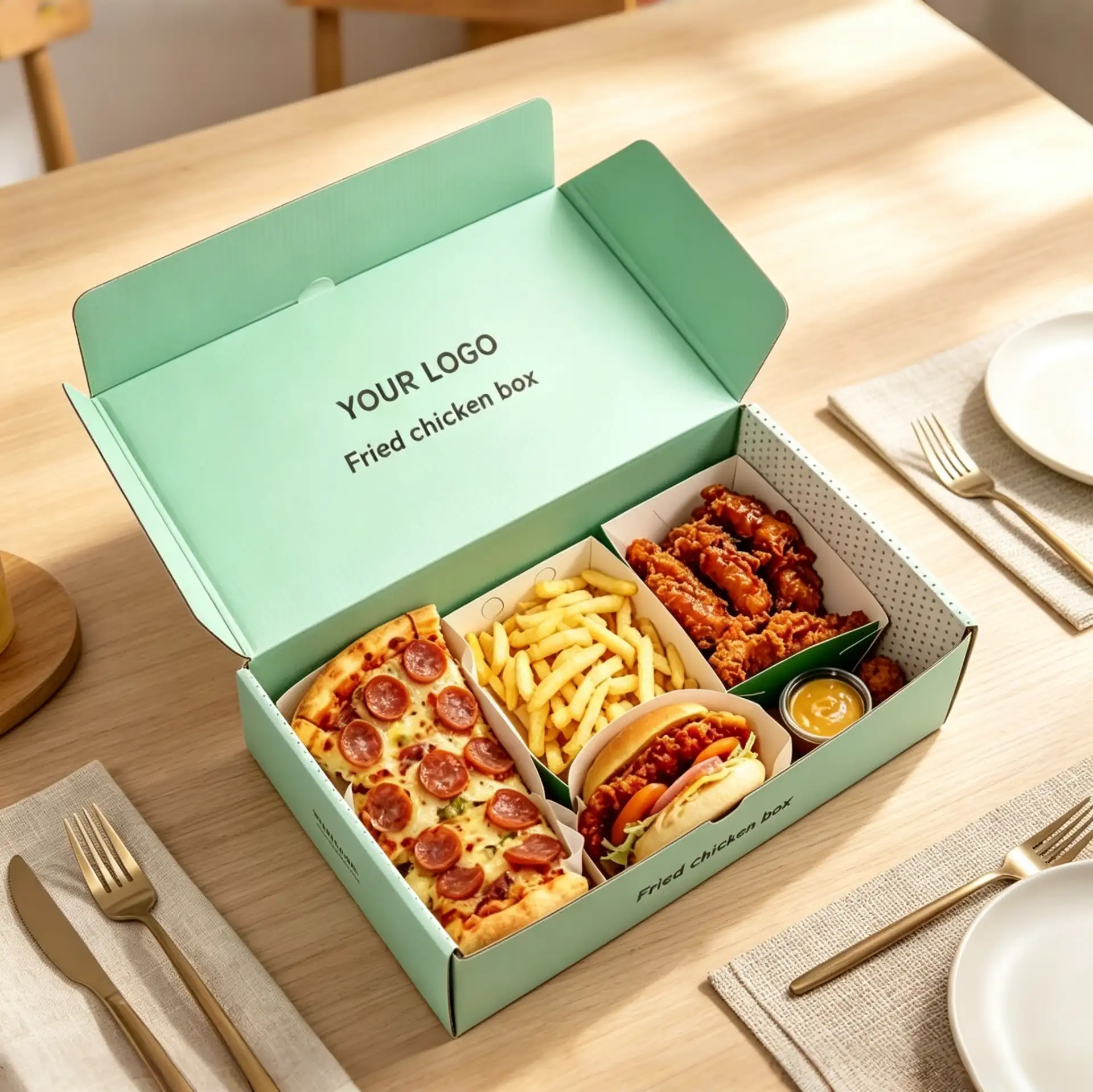 Fast Food Box Large Capacity for Complete Meals