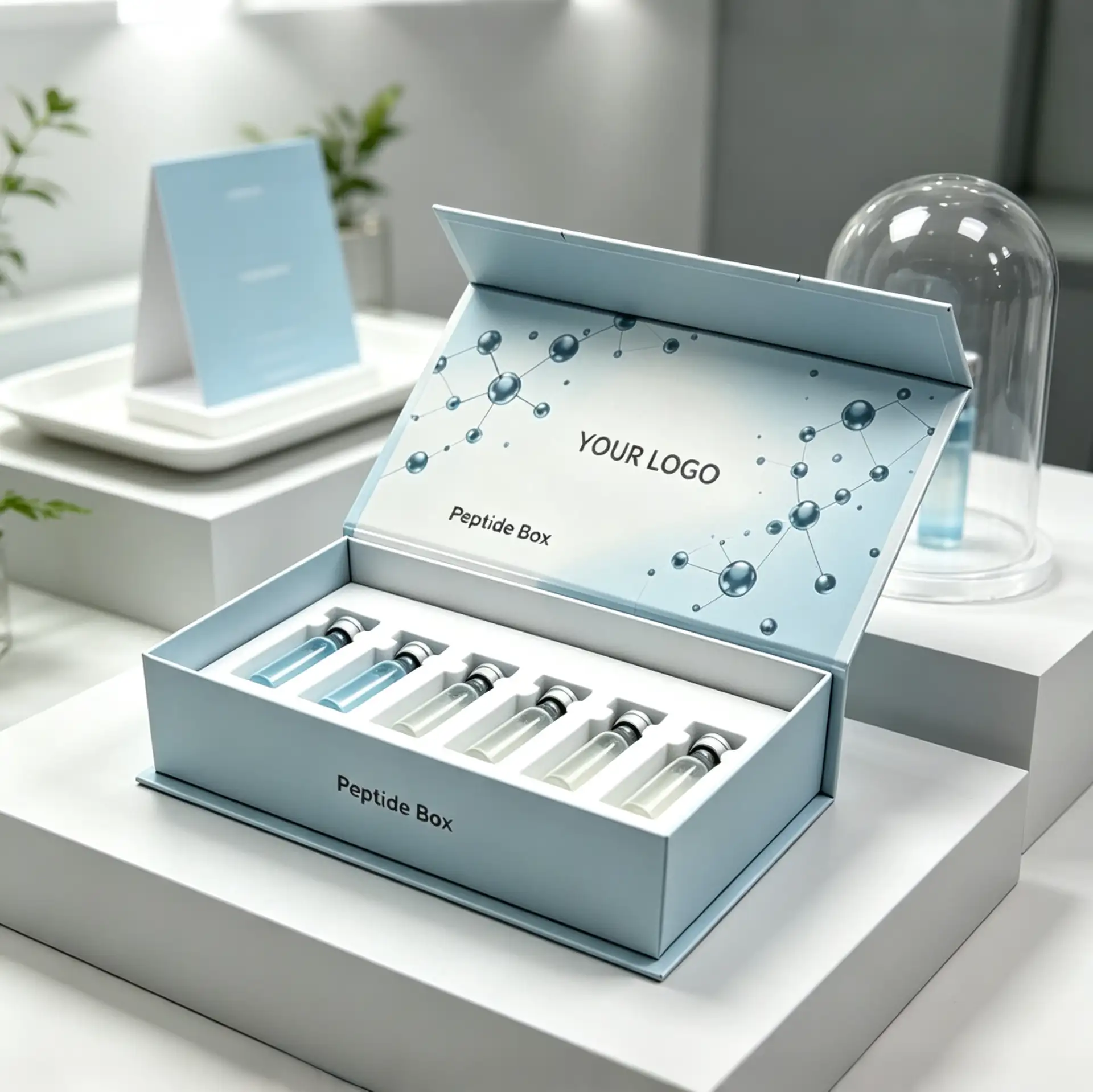 Flip-top Peptide Skincare Box Packaging2