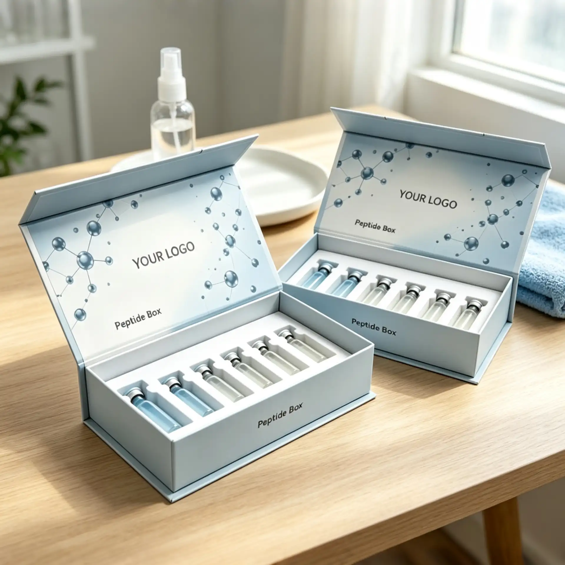 Flip-top Peptide Skincare Box Packaging3