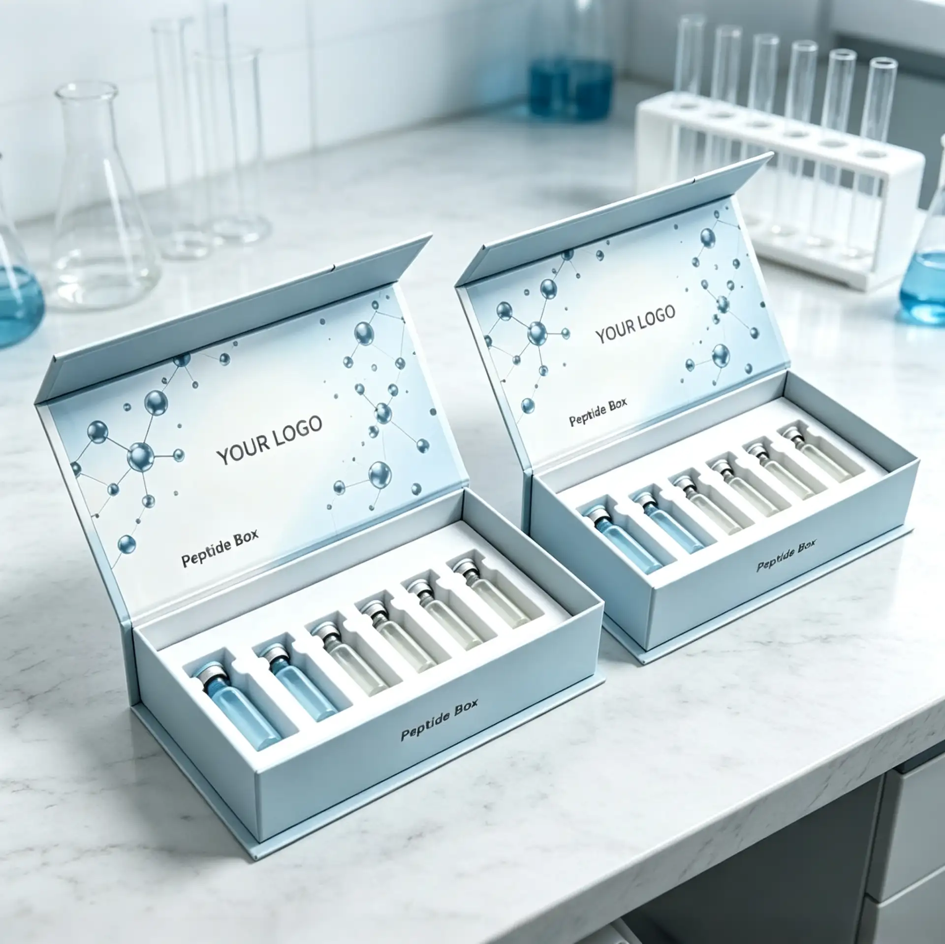 Flip-top Peptide Skincare Box Packaging5