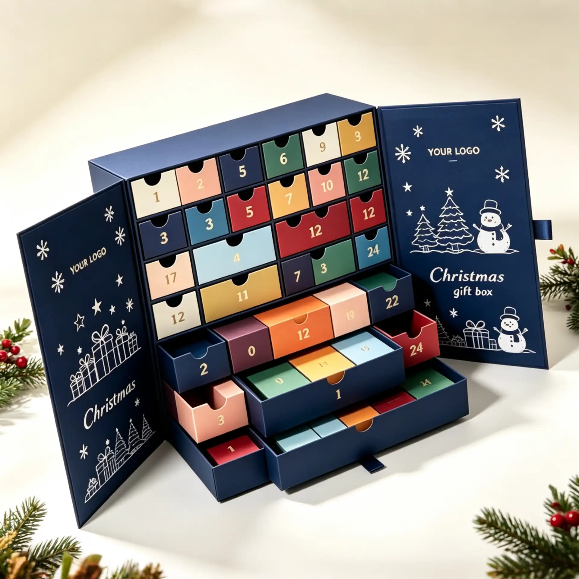 Gatefold Double Door Advent Calendar Box