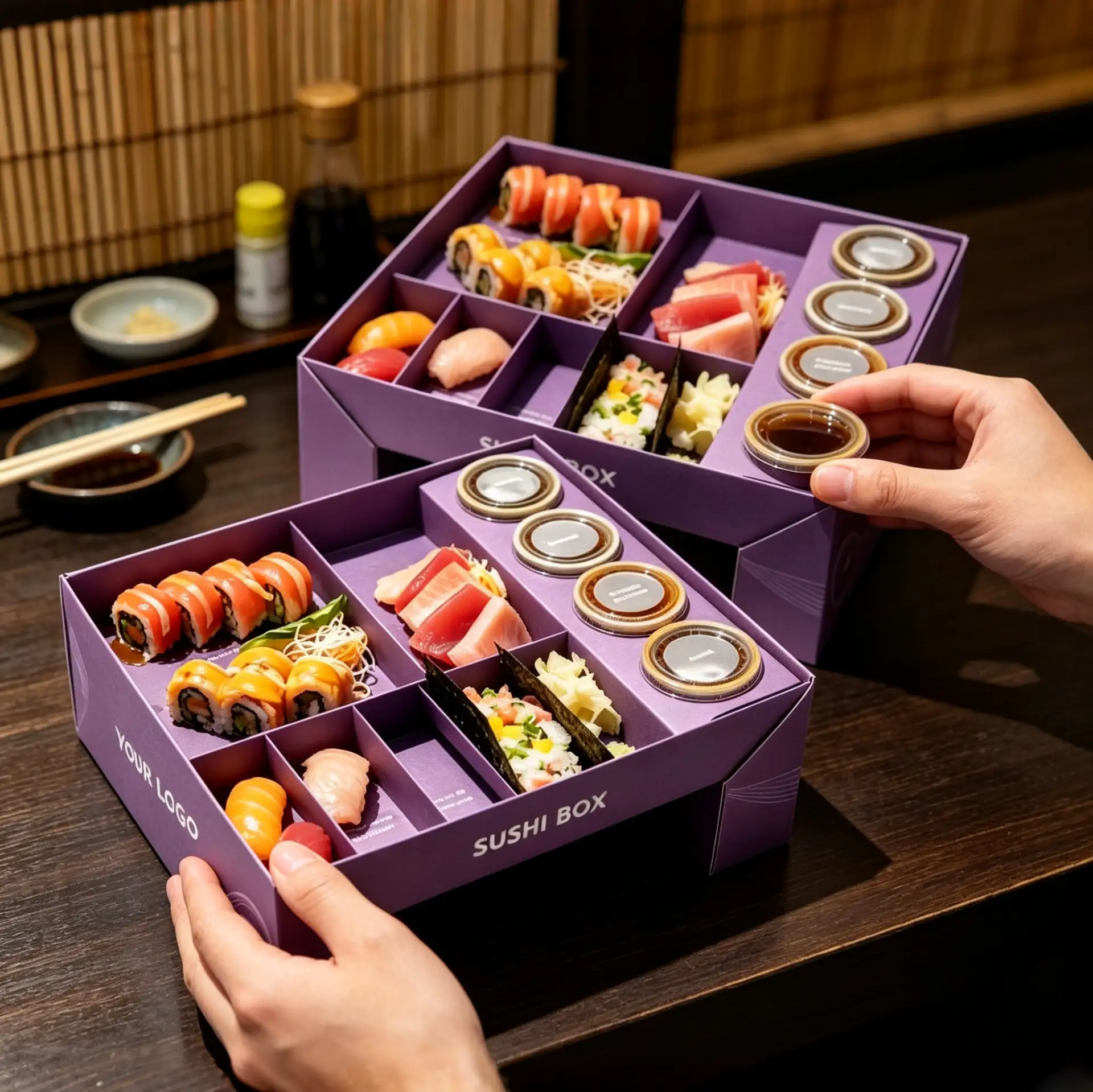 High-Foot Sushi Set Box