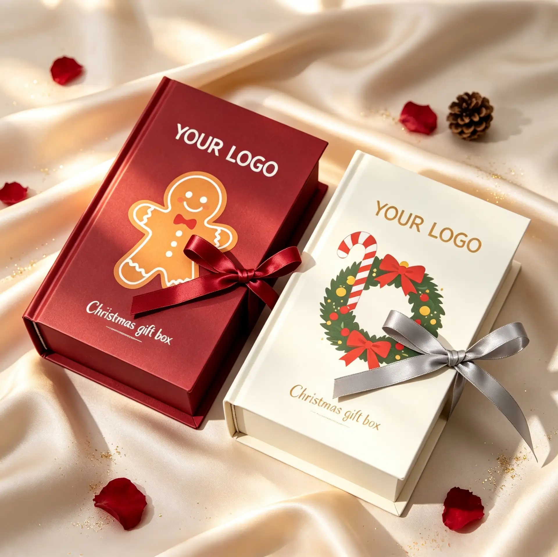 Magnetic Book-Style Gift Box With Ribbon