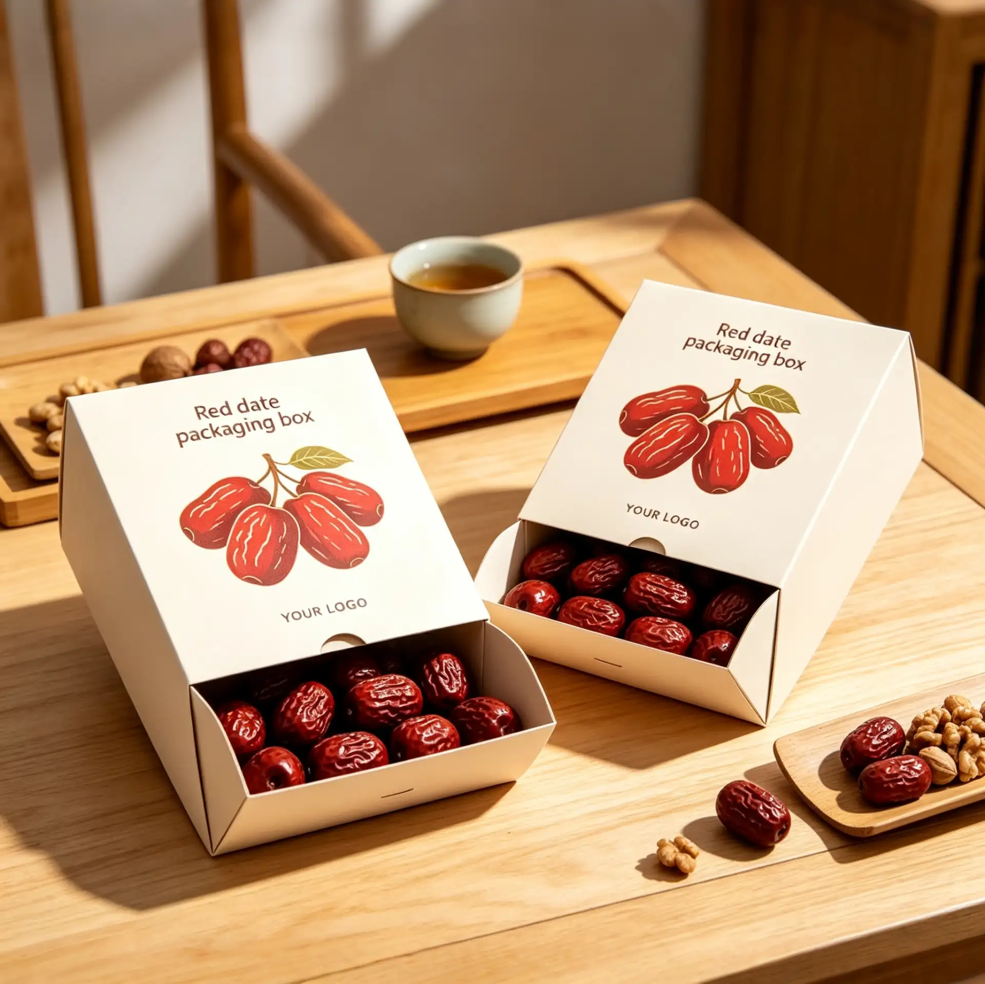 Minimalist Red Date Display Box