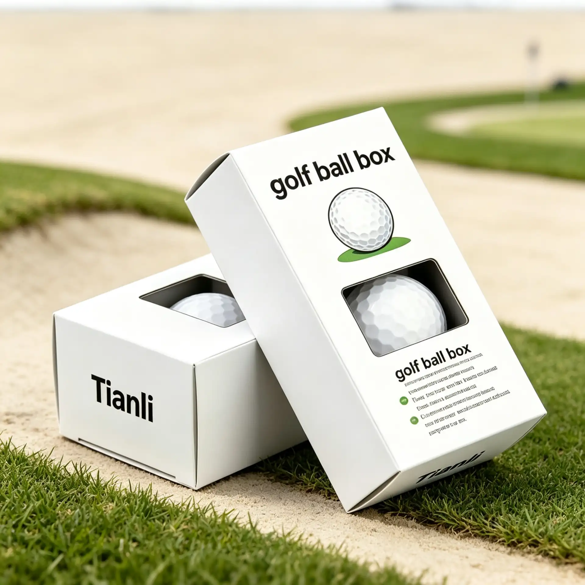 Minimalist White Golf Ball Box