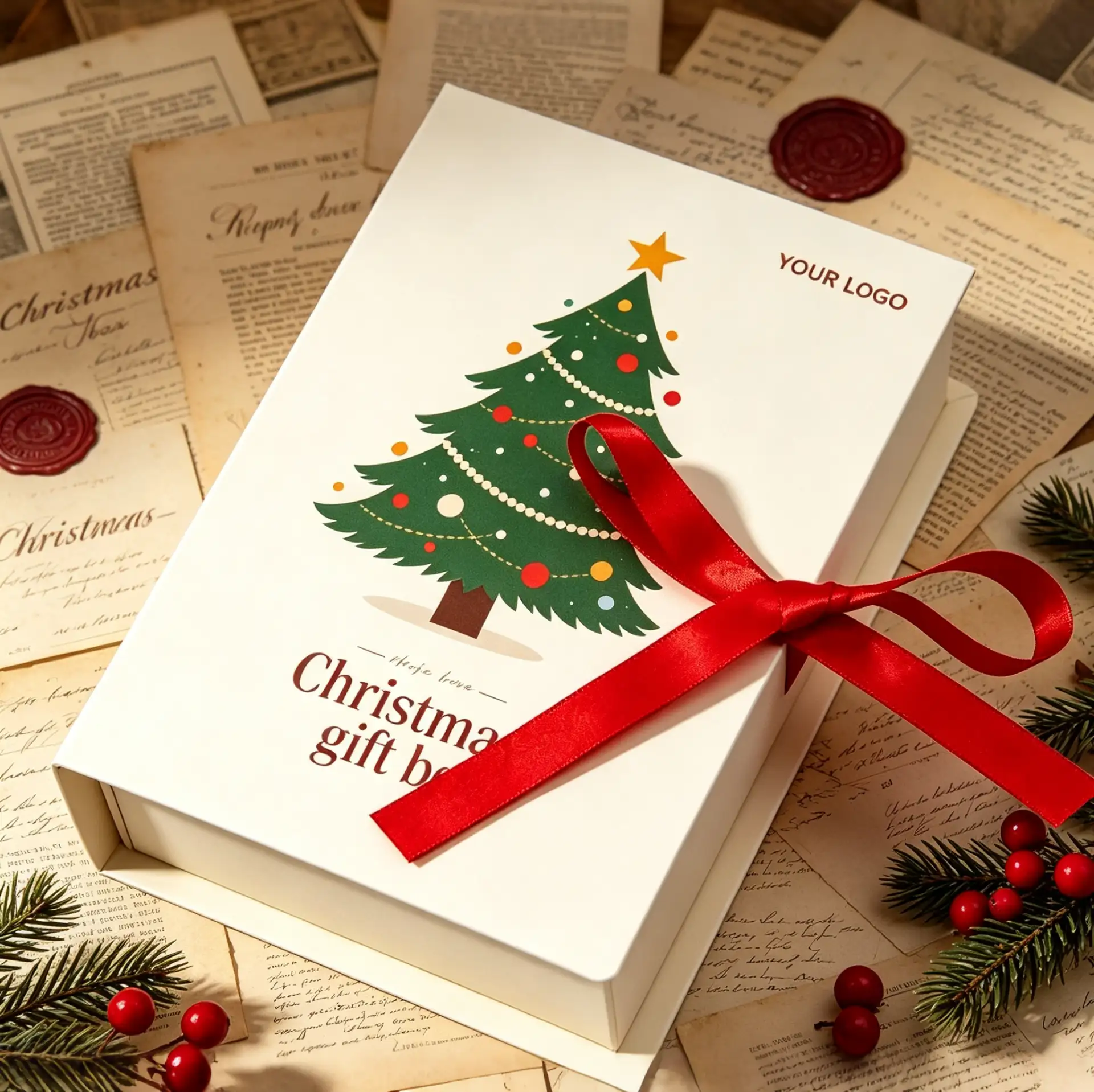 Minimalist White Magnetic Christmas Box