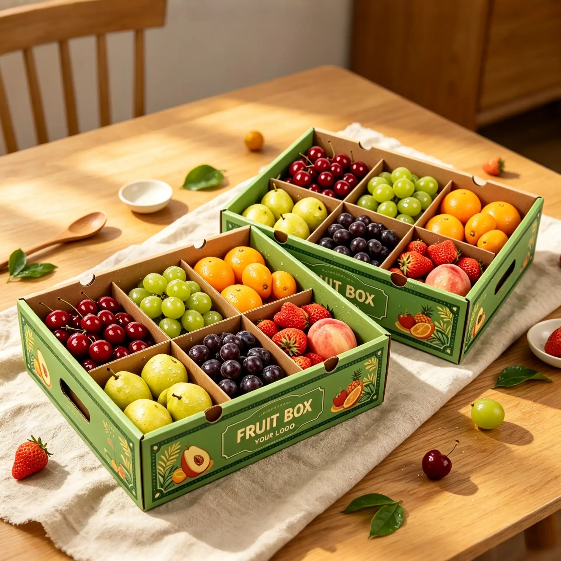 Multi-Compartment Tray Design Mixed Fruit Gift Box