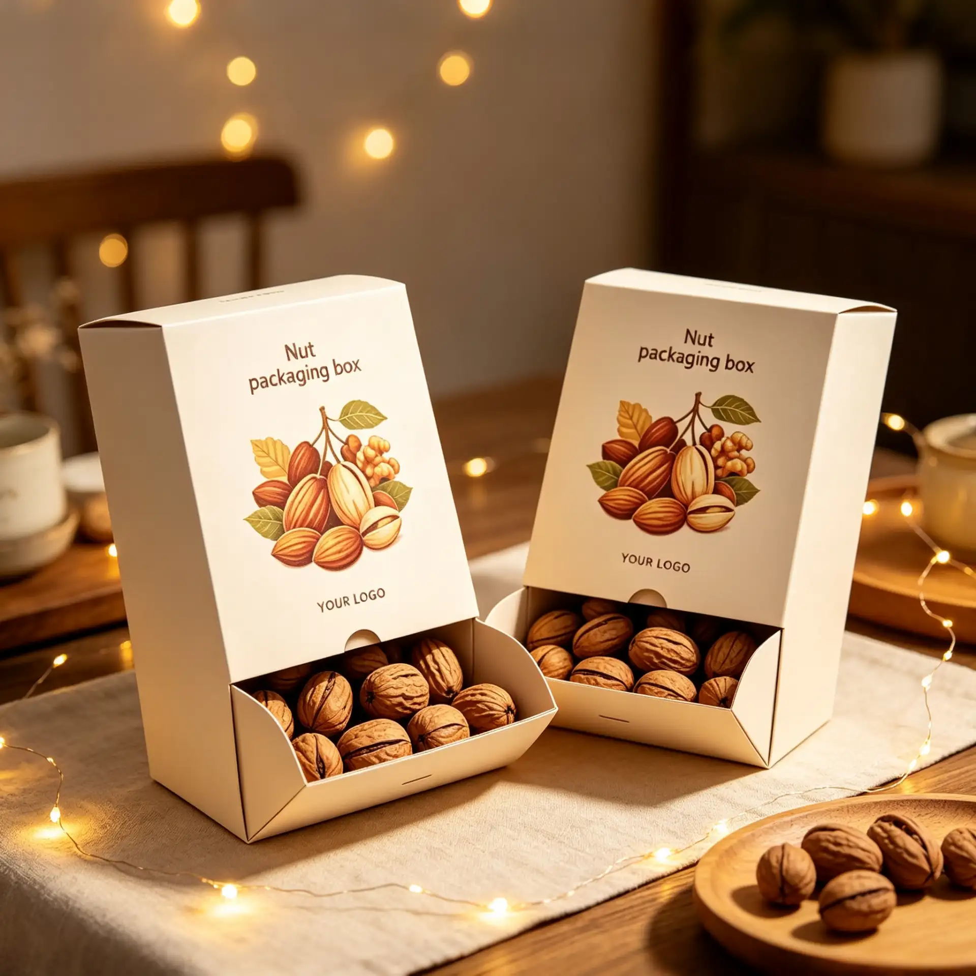 Nut Display Box Open-Top Design