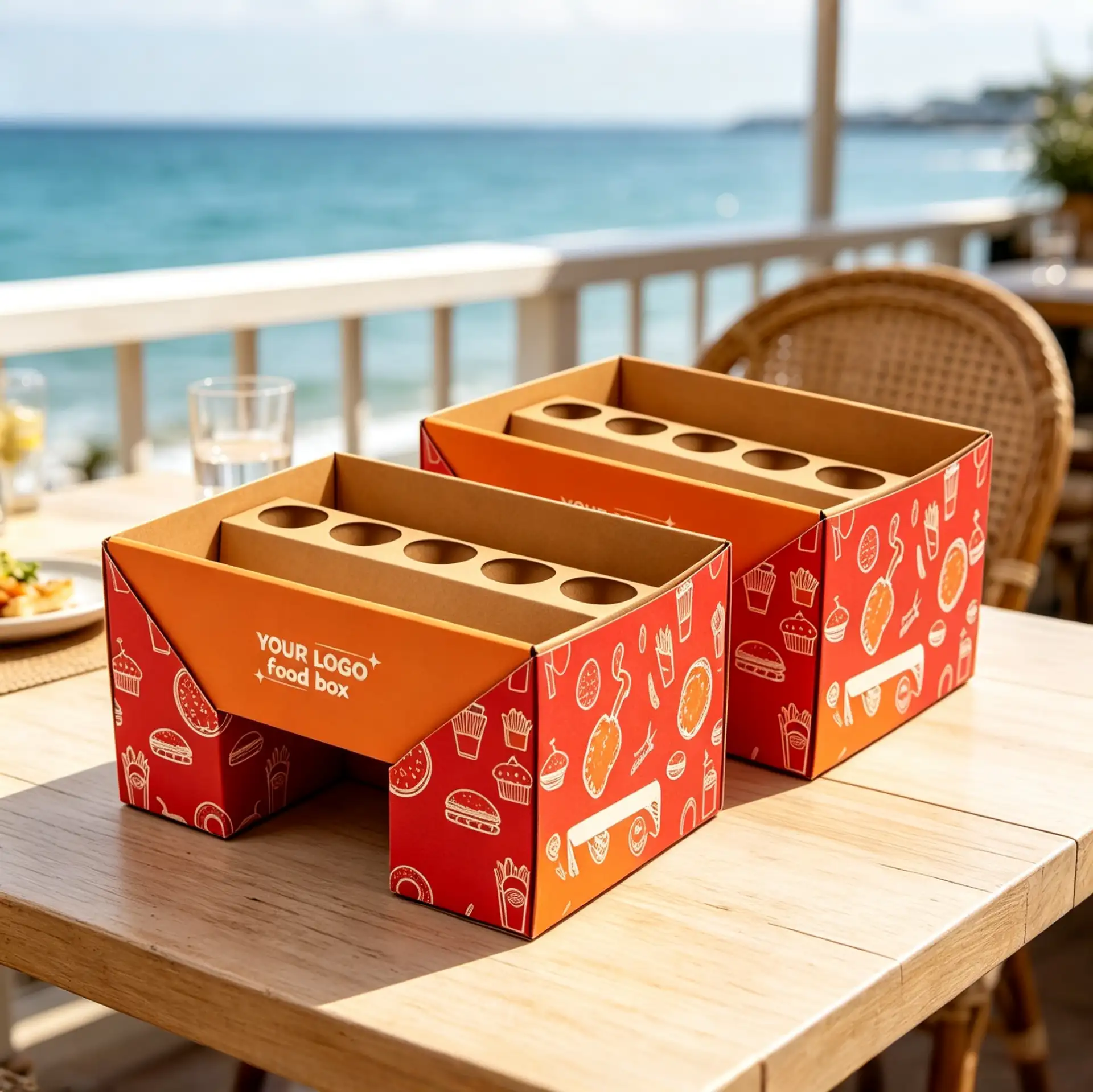 Orange Elevated Share Platter Box