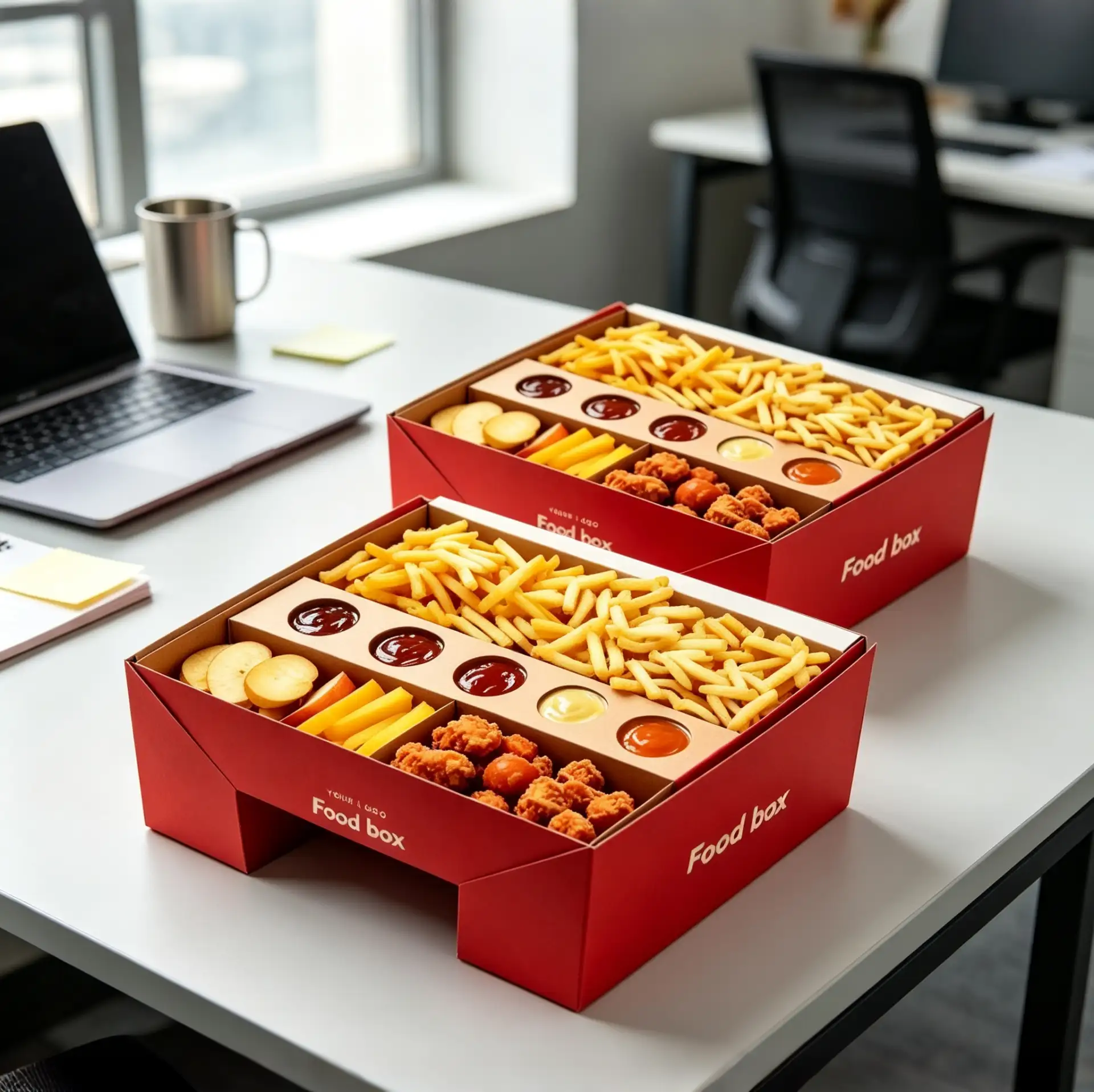 Red High-Foot Party Snack Box