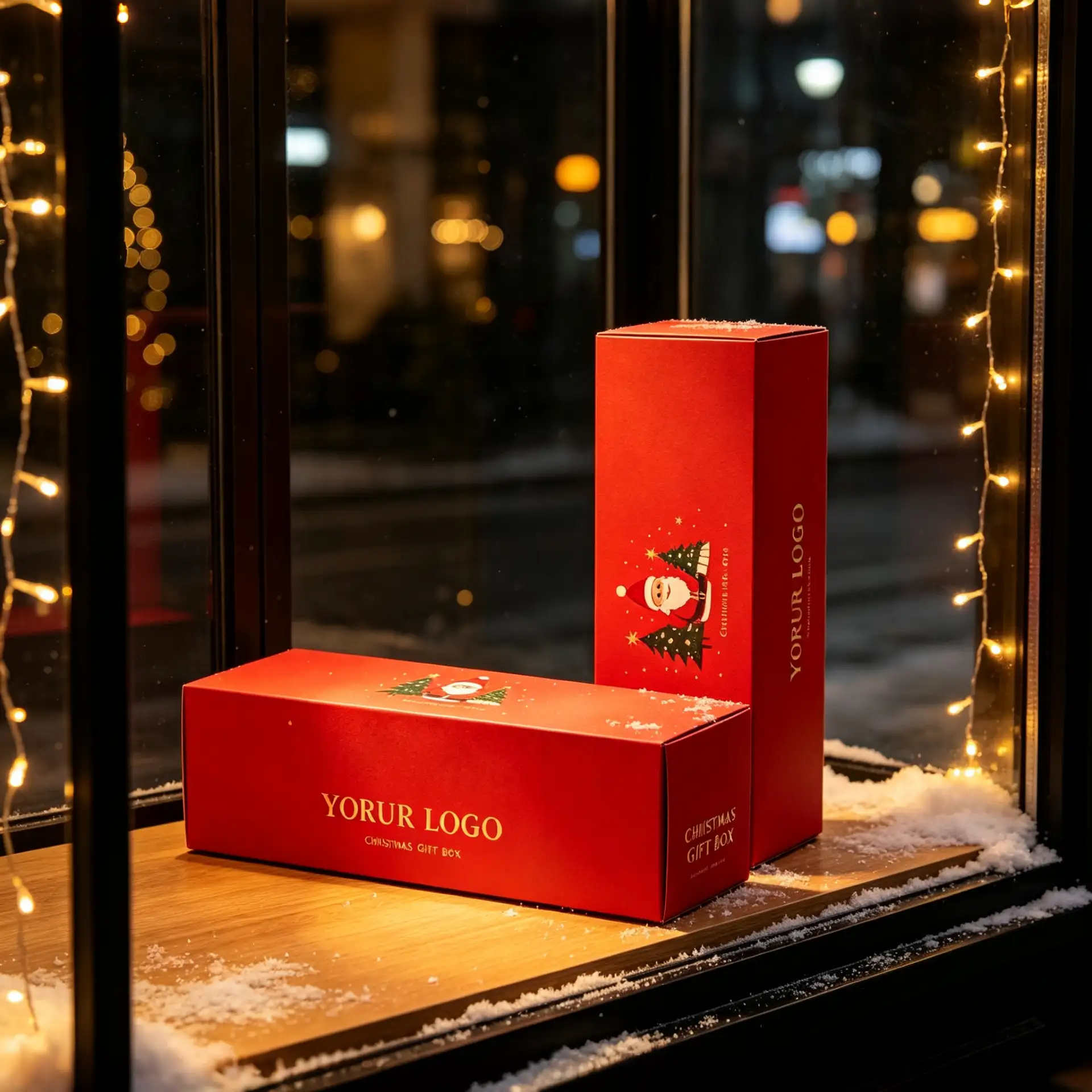 Slim Rectangle Gift Box Christmas Packaging