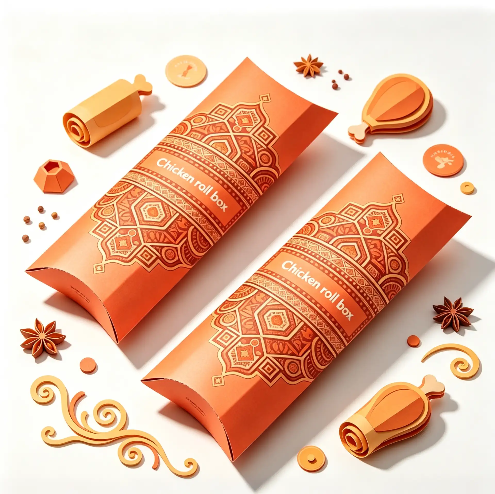 Vibrant Ethnic Chicken Roll Box