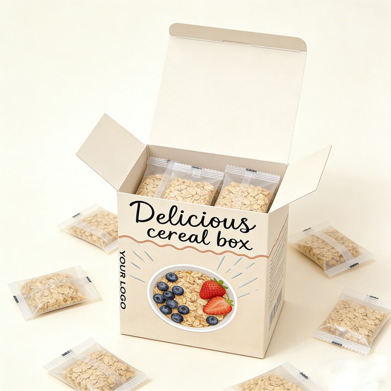 Portable white card material cereal box