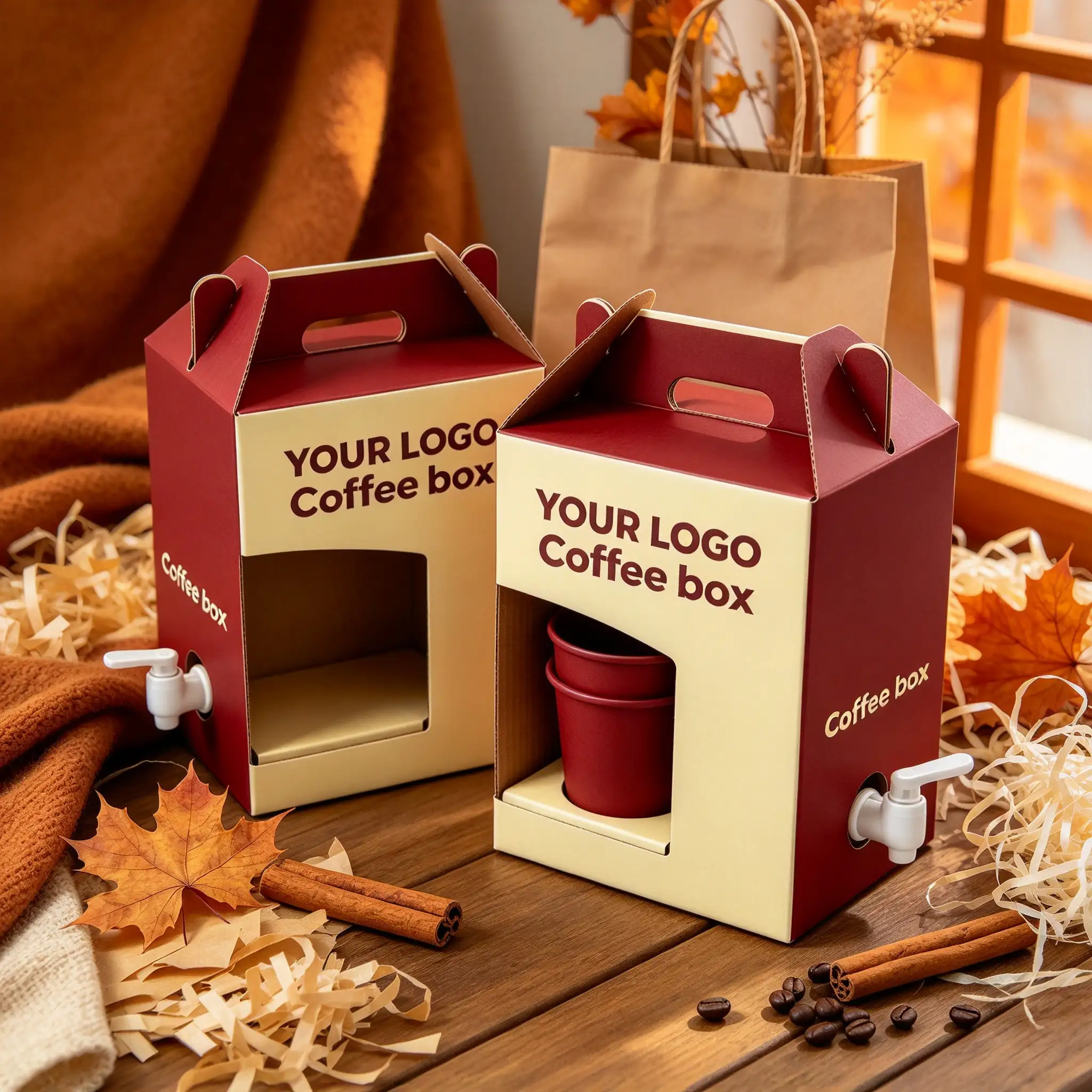Beverage Dispenser Box With Handle