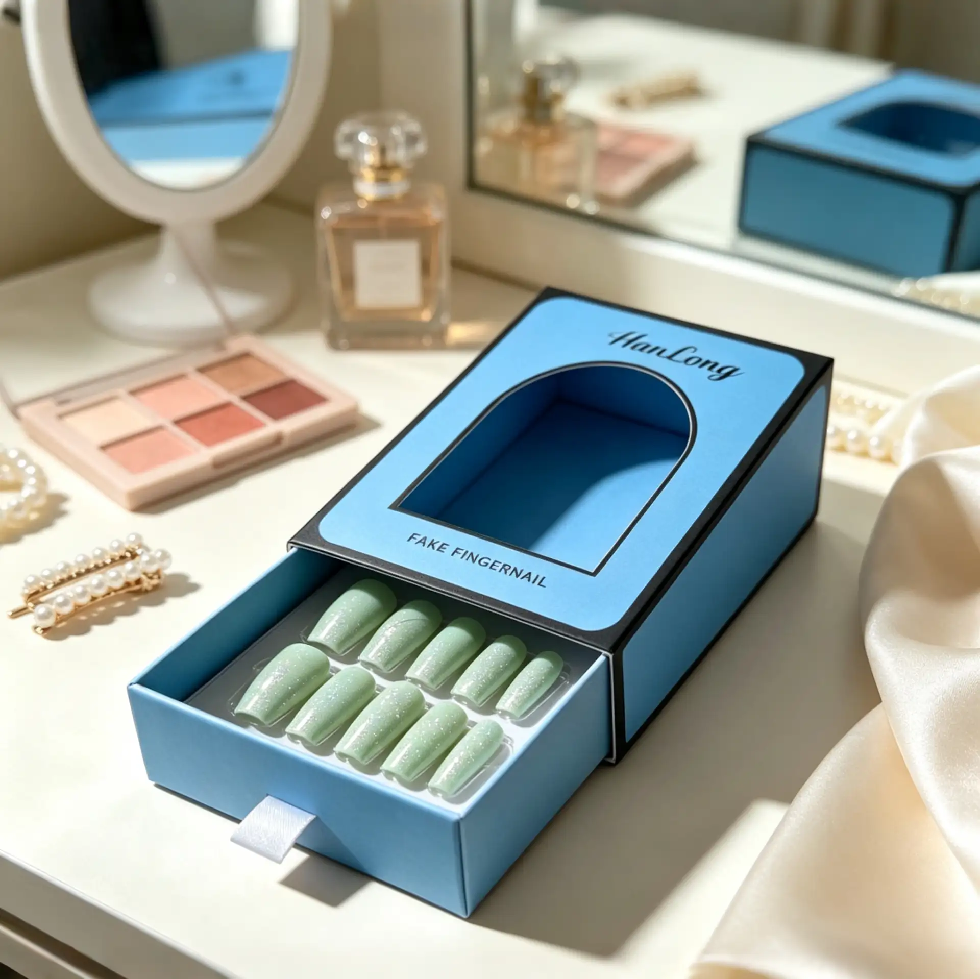 Blue Drawer Nail Box