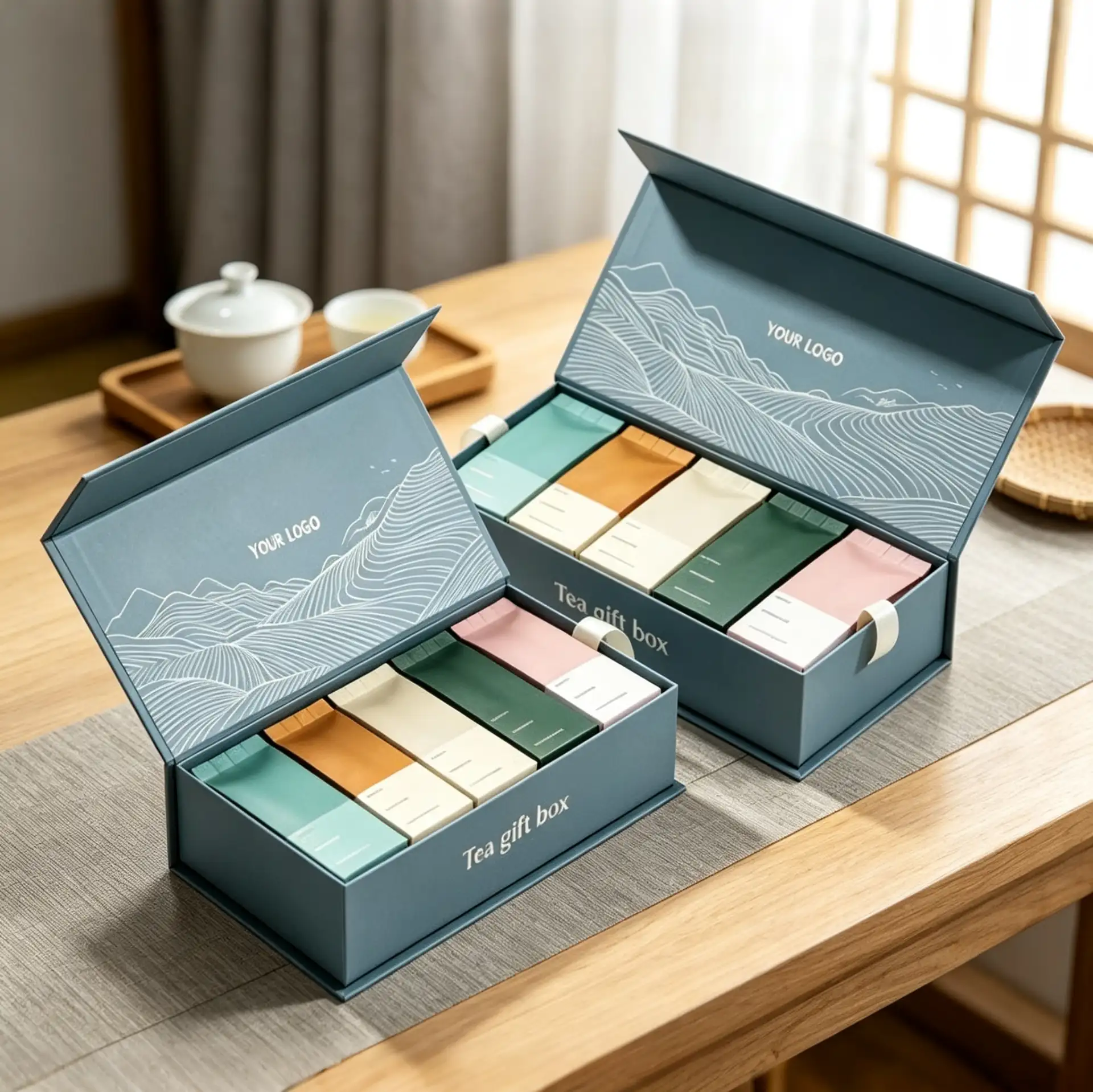 Blue-Grey Tea Gift Box