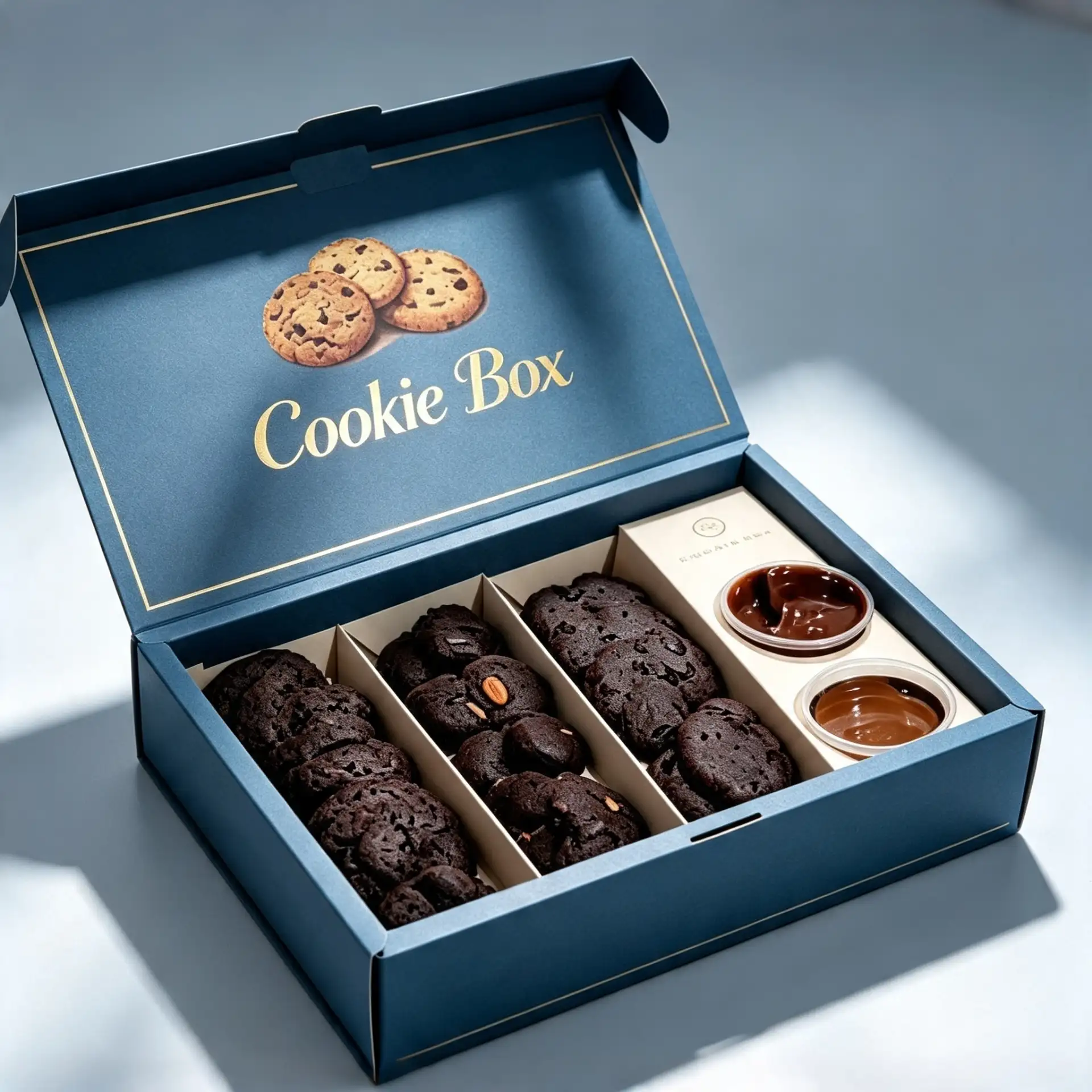 Cookie Box With Dual Dipping Sauces