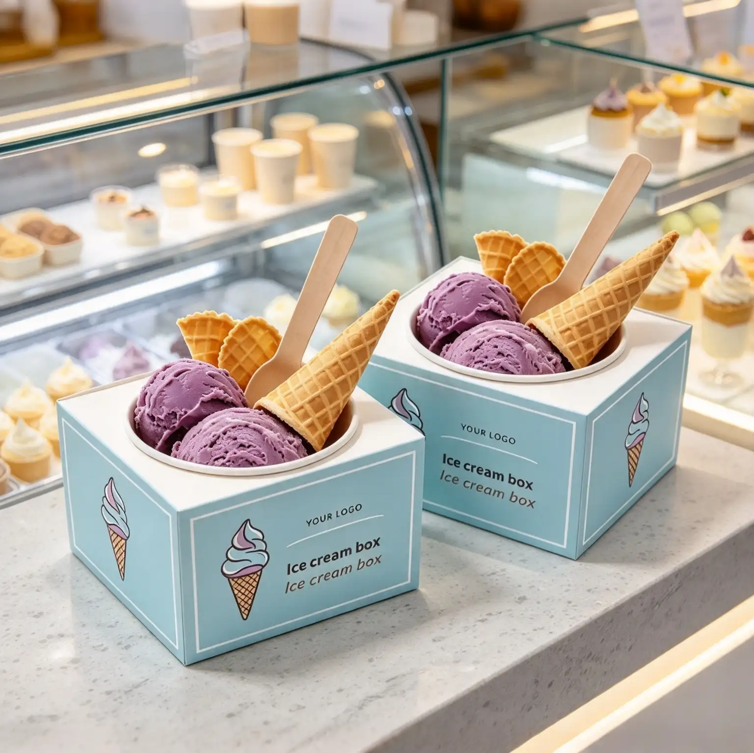 Custom Logo Ice Cream Box