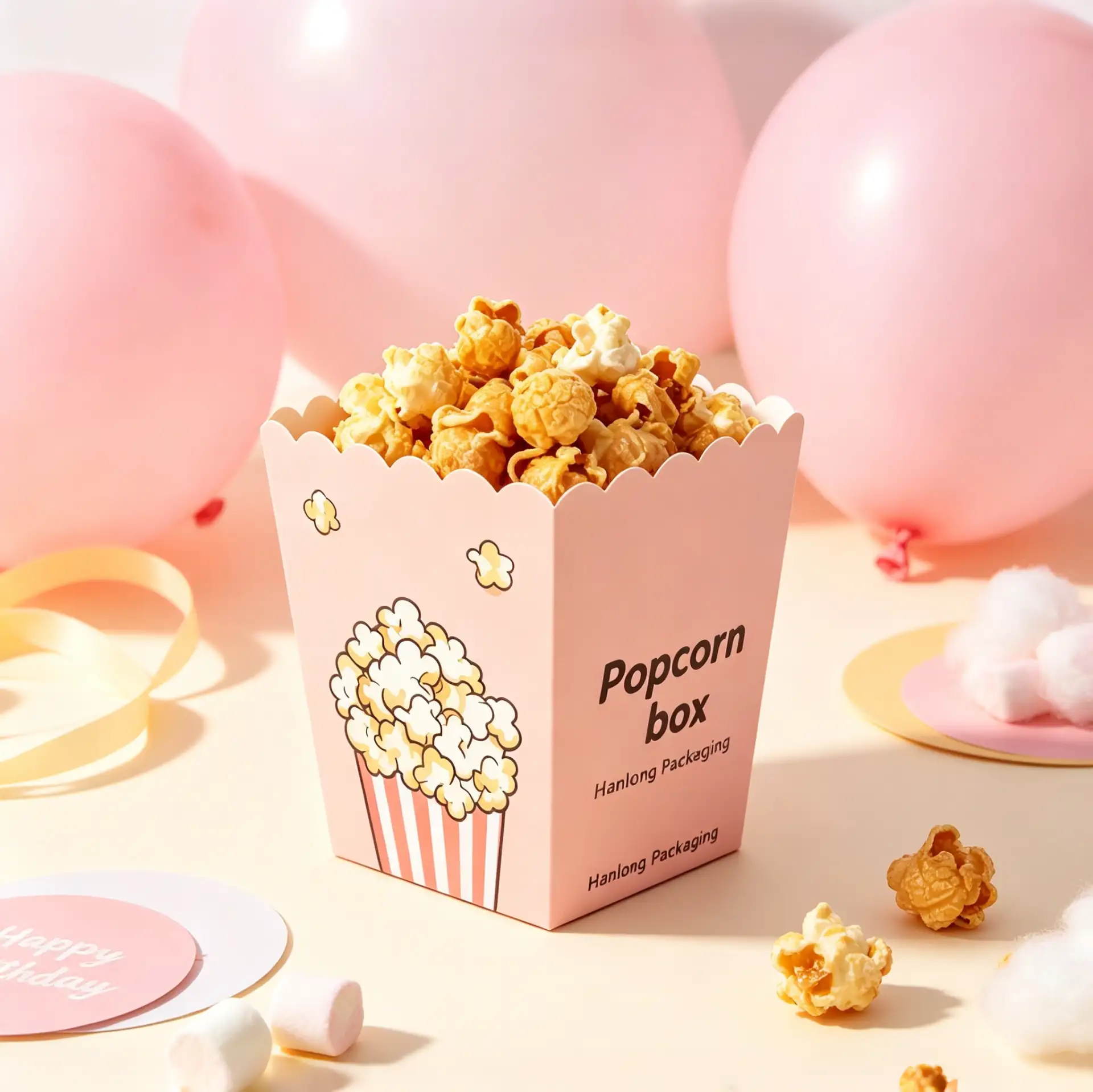 Cute Party Popcorn Snack Box