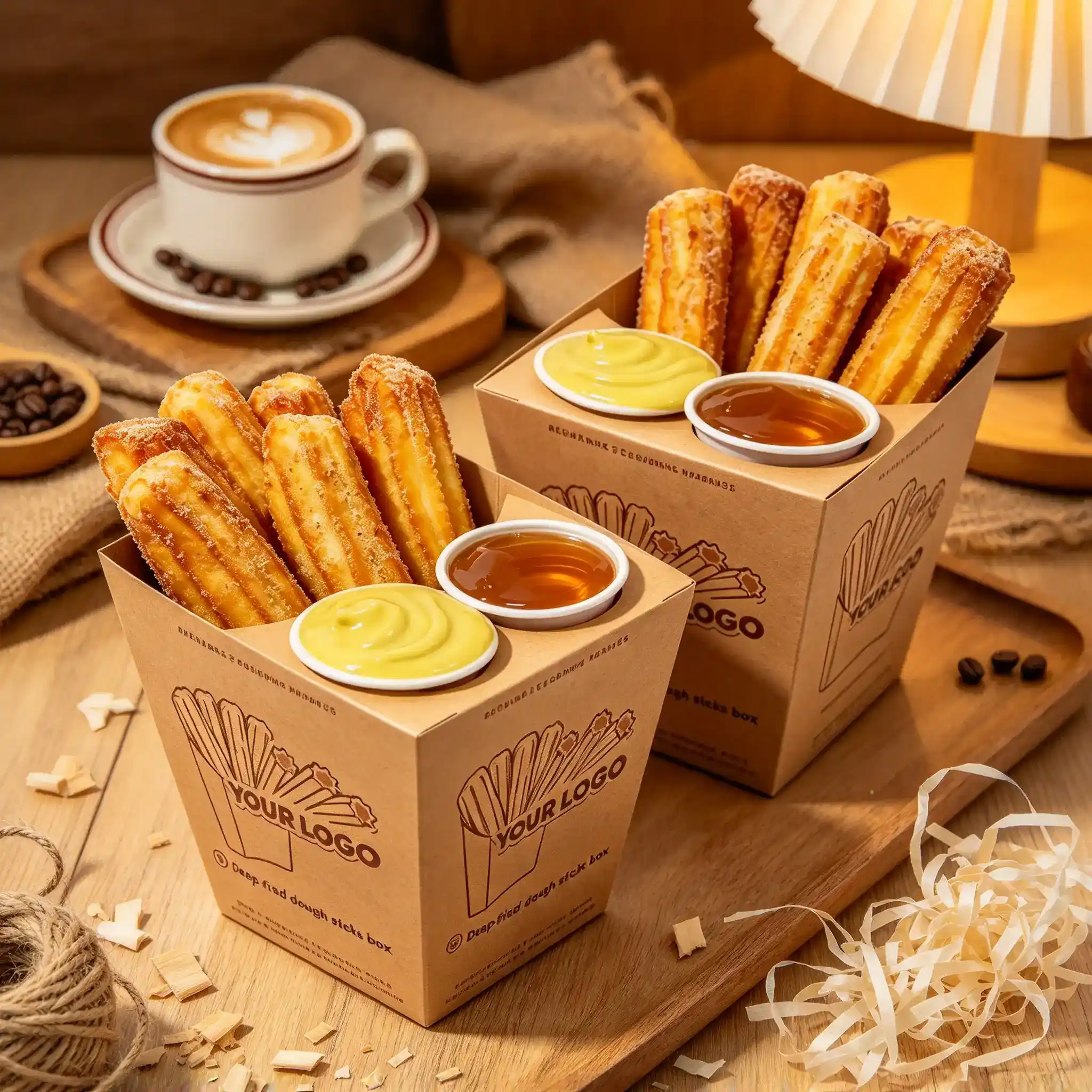 Eco-Friendly Kraft Carrier Churros Box