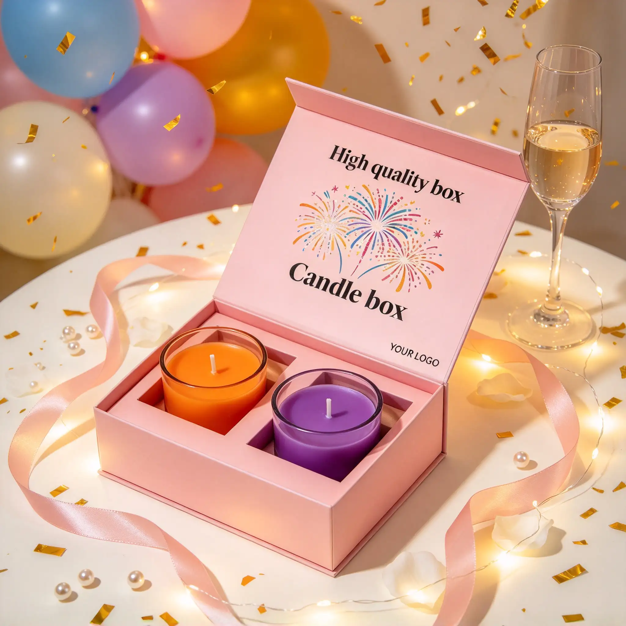 Festive Flip-top Candle Gift Box