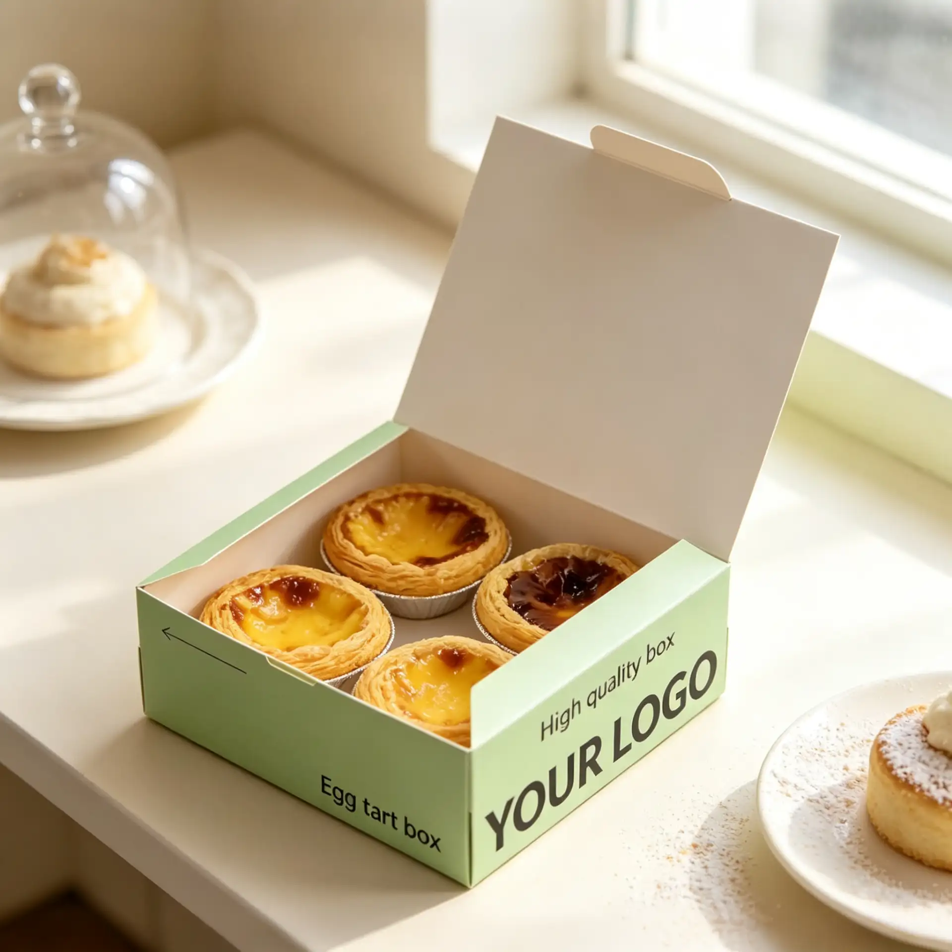 Flip-top Egg Tart Box