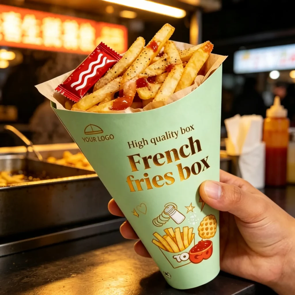 Green Handheld Fry Carrier