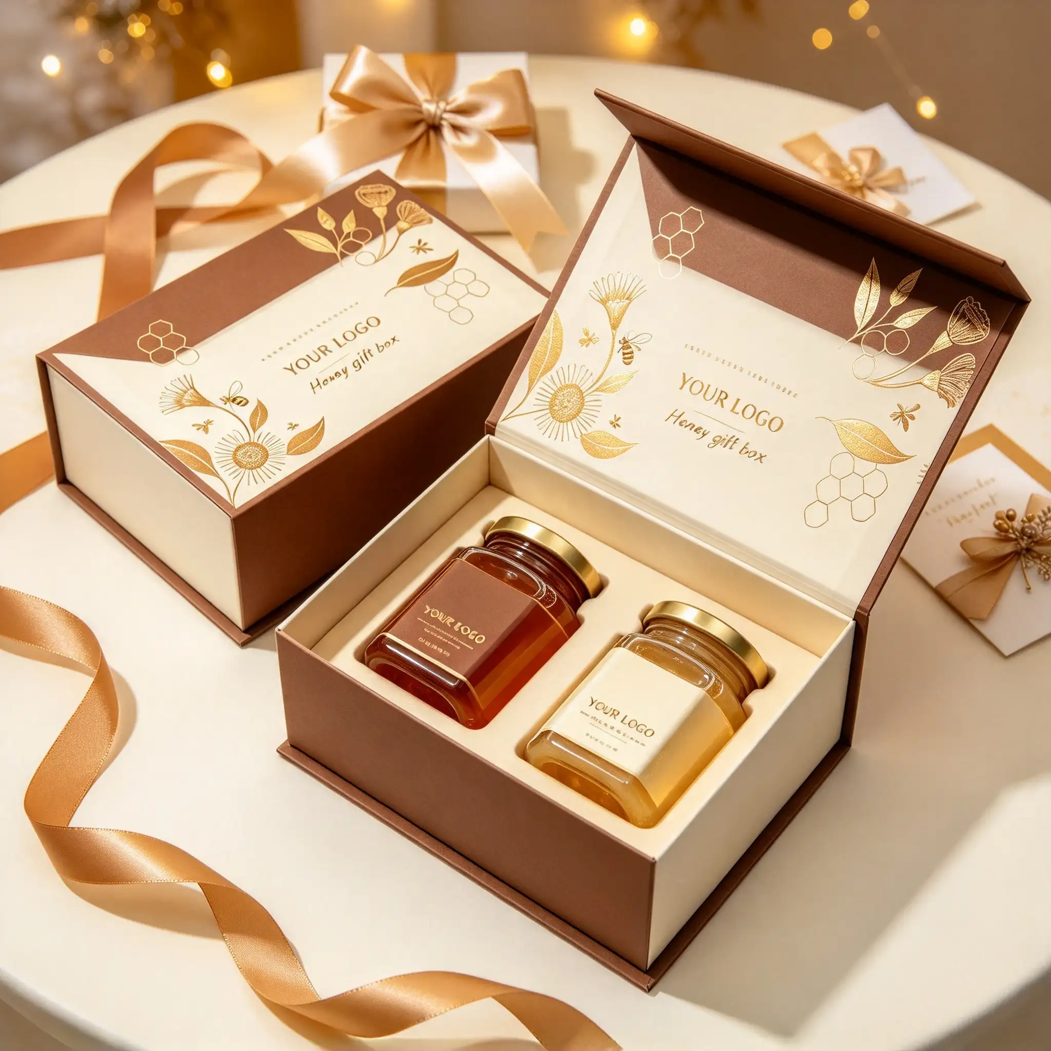 Honey Jar Box with Divided Inserts