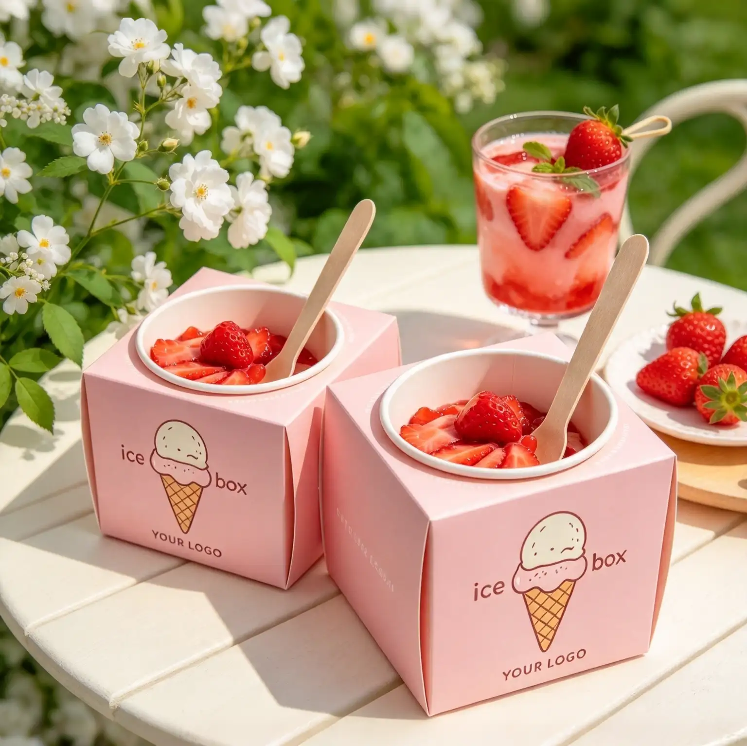 Ice Cream Box Dessert Bowl Packaging