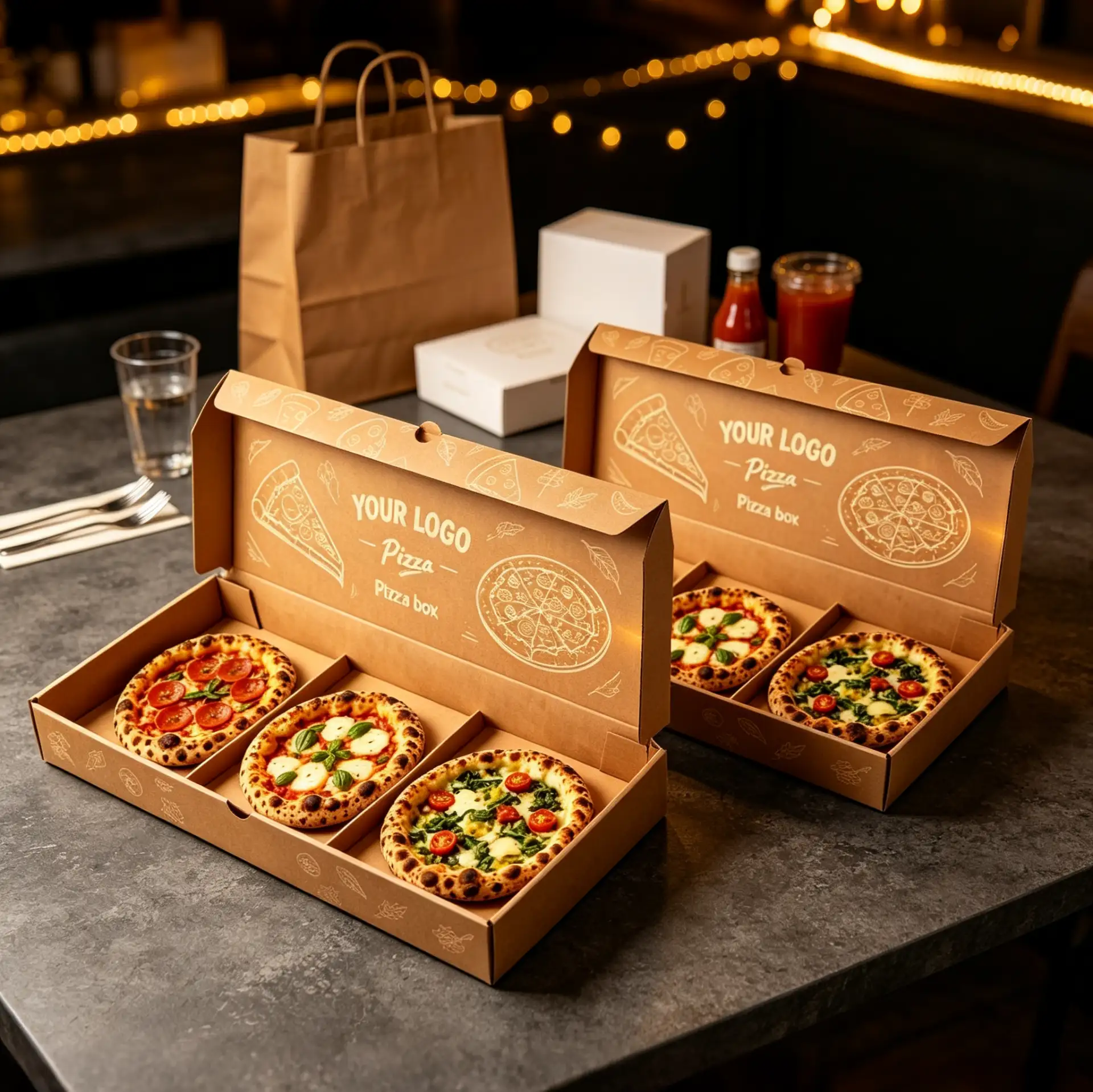 Kraft Flip-top Multi-slot Pizza Box
