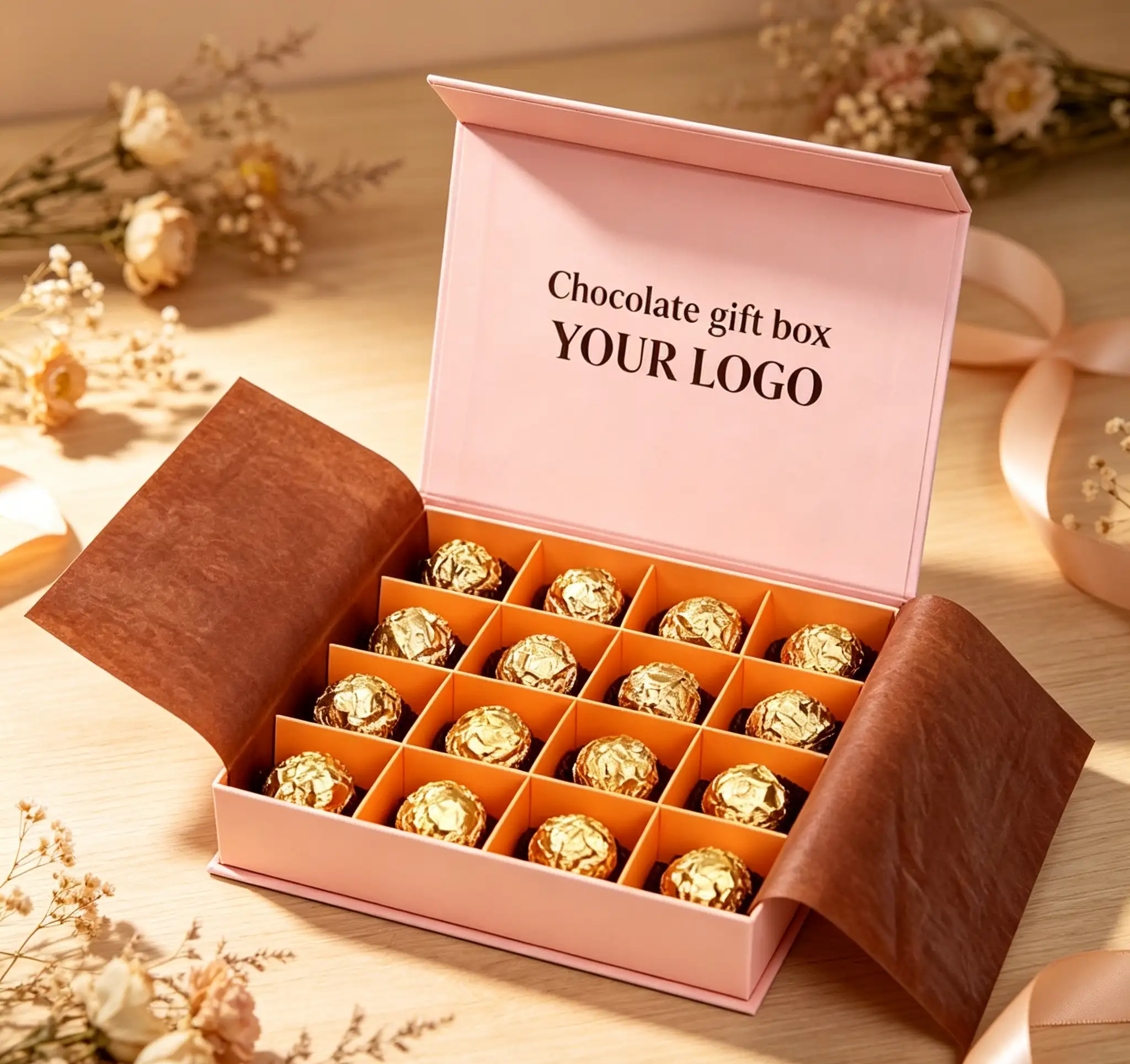 Large Capacity Magnetic Box 16-Piece Chocolate Gift Box