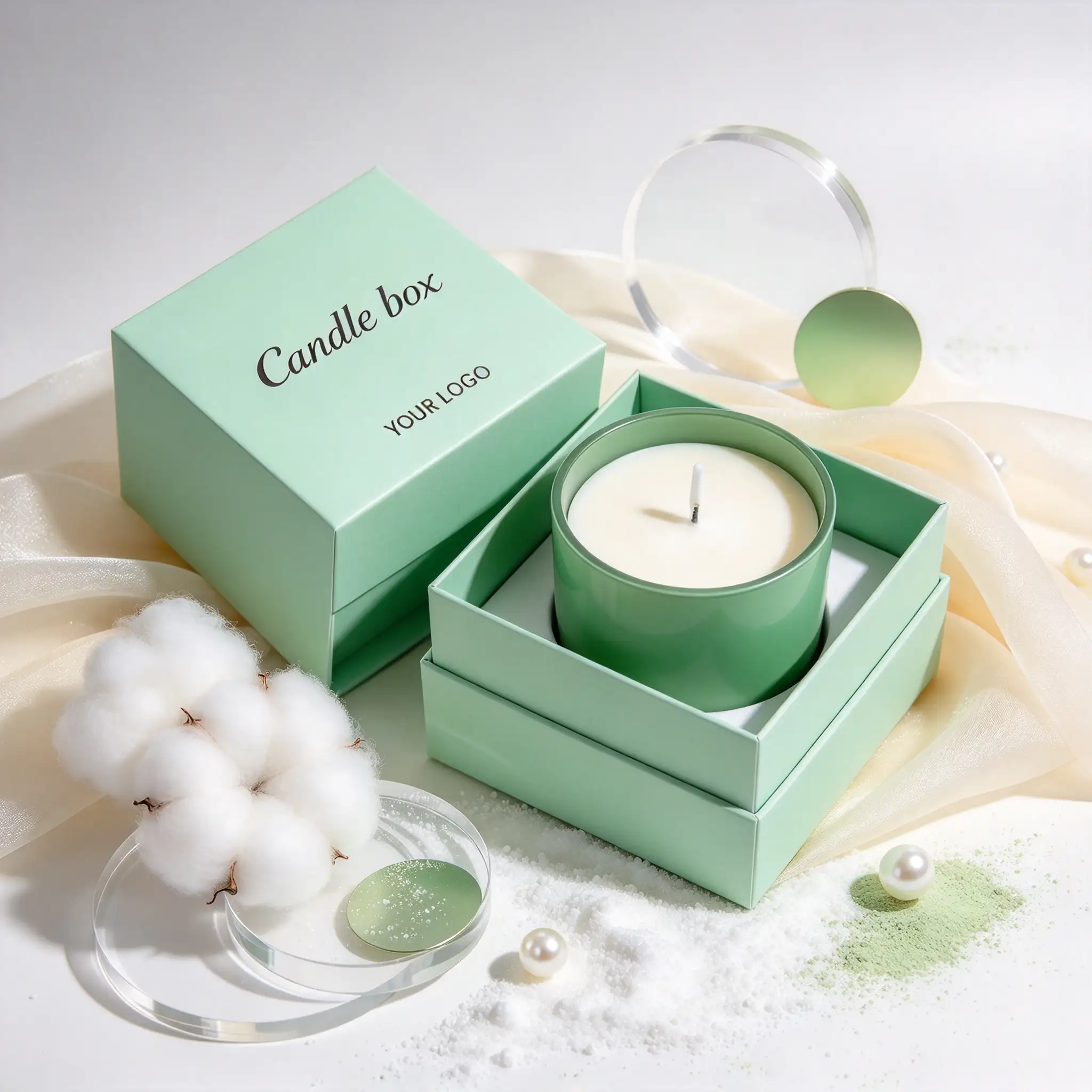 Lid-base Candle Box with Custom Logo