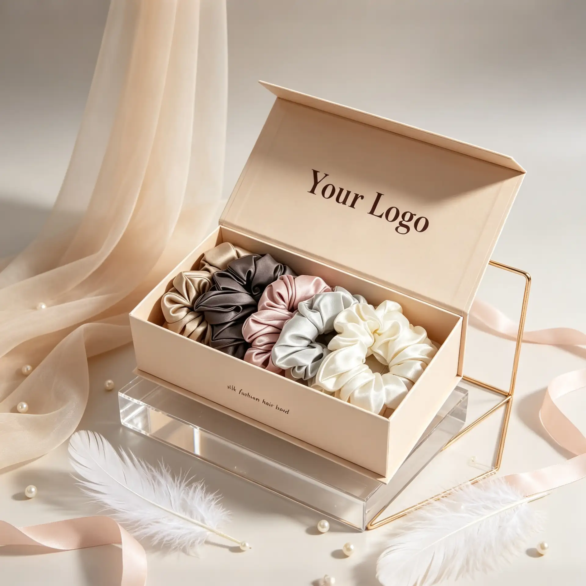 Luxury Flip-Top Hair Tie Box