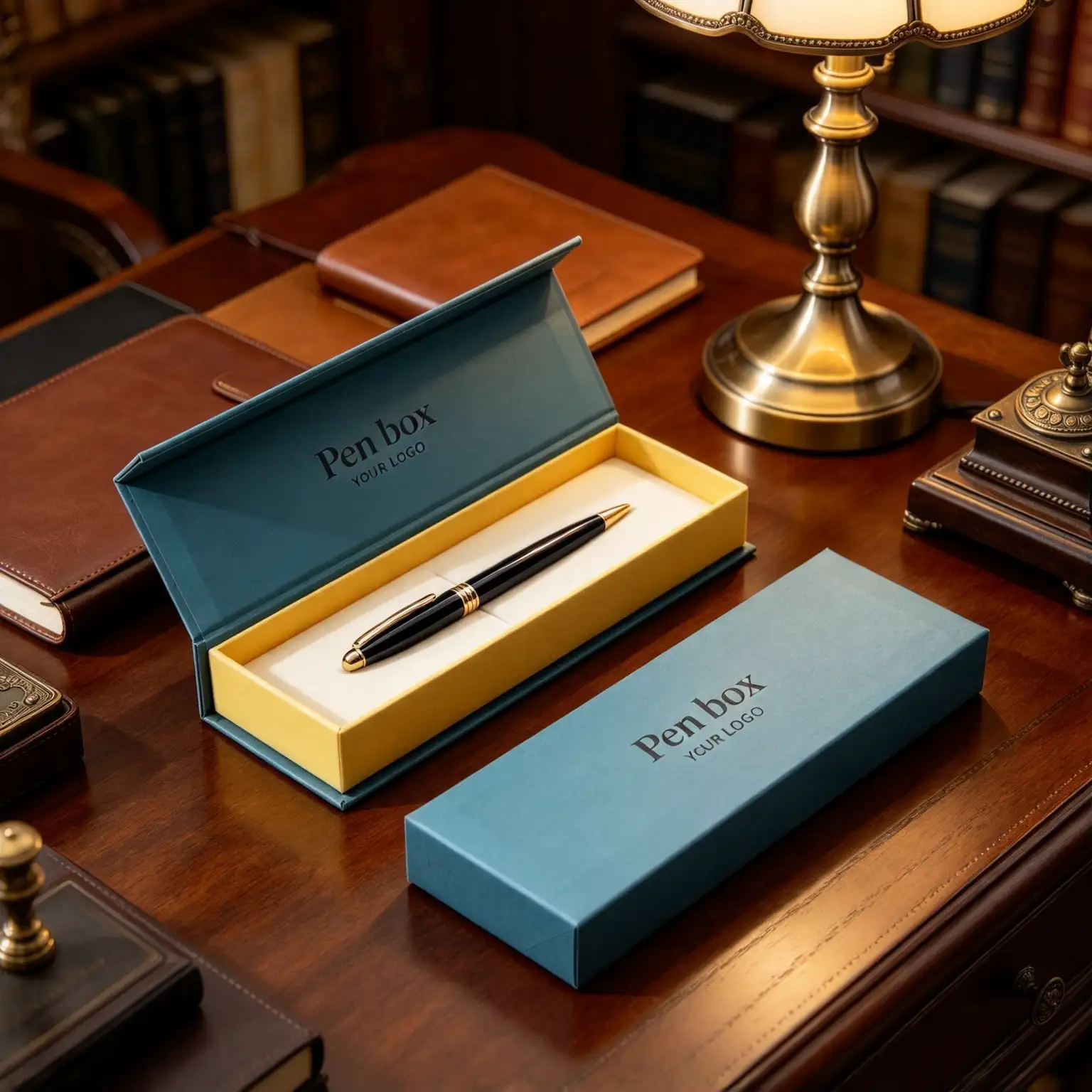 Magnetic Closure Flip-top Pen Box
