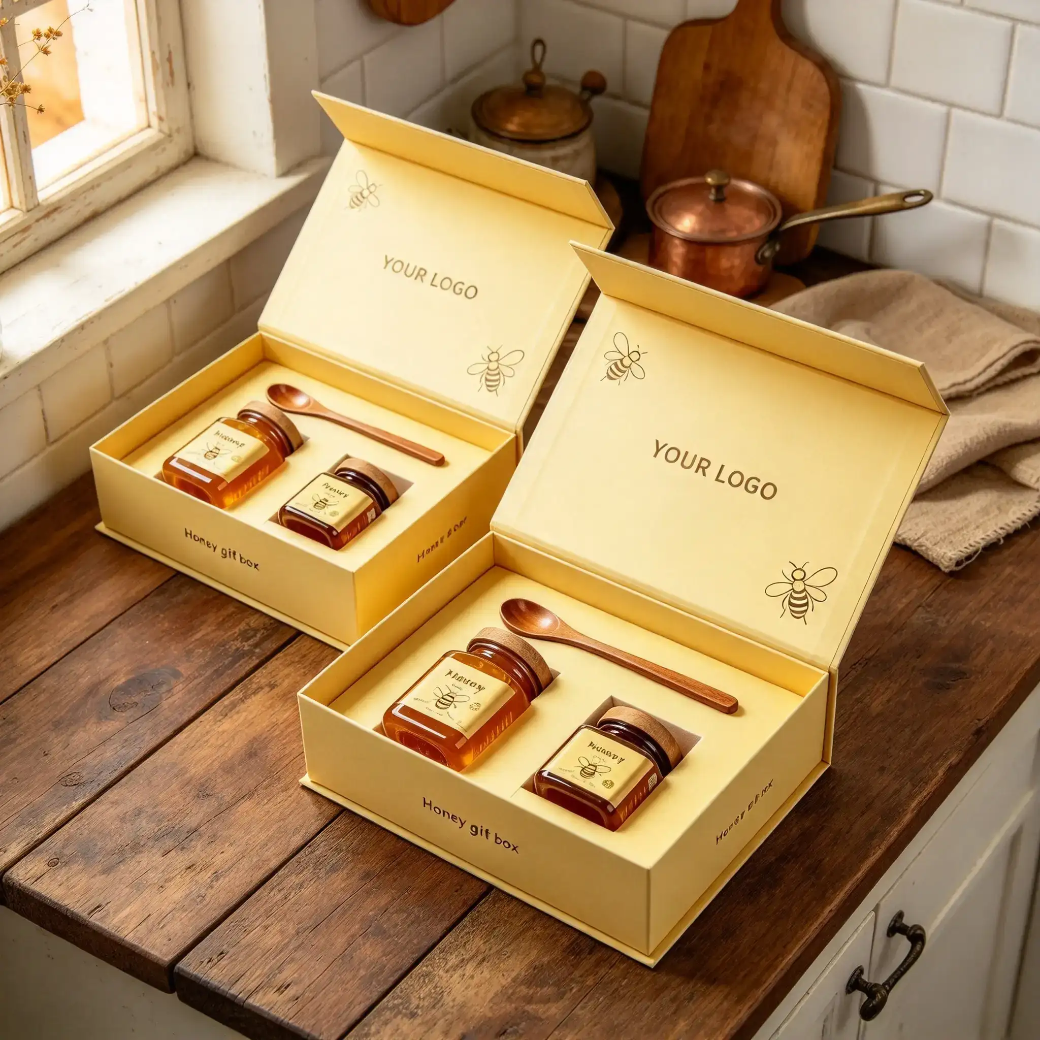 Minimalist Yellow Honey Packaging