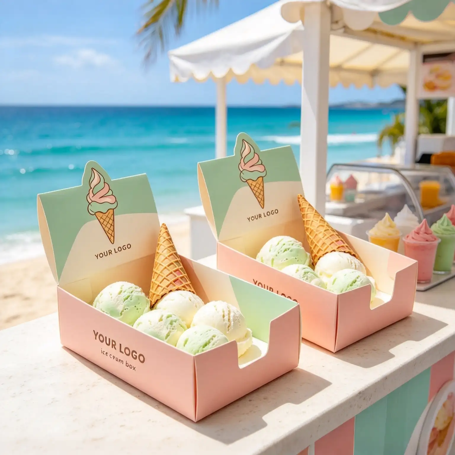 Pastel Ice Cream Box