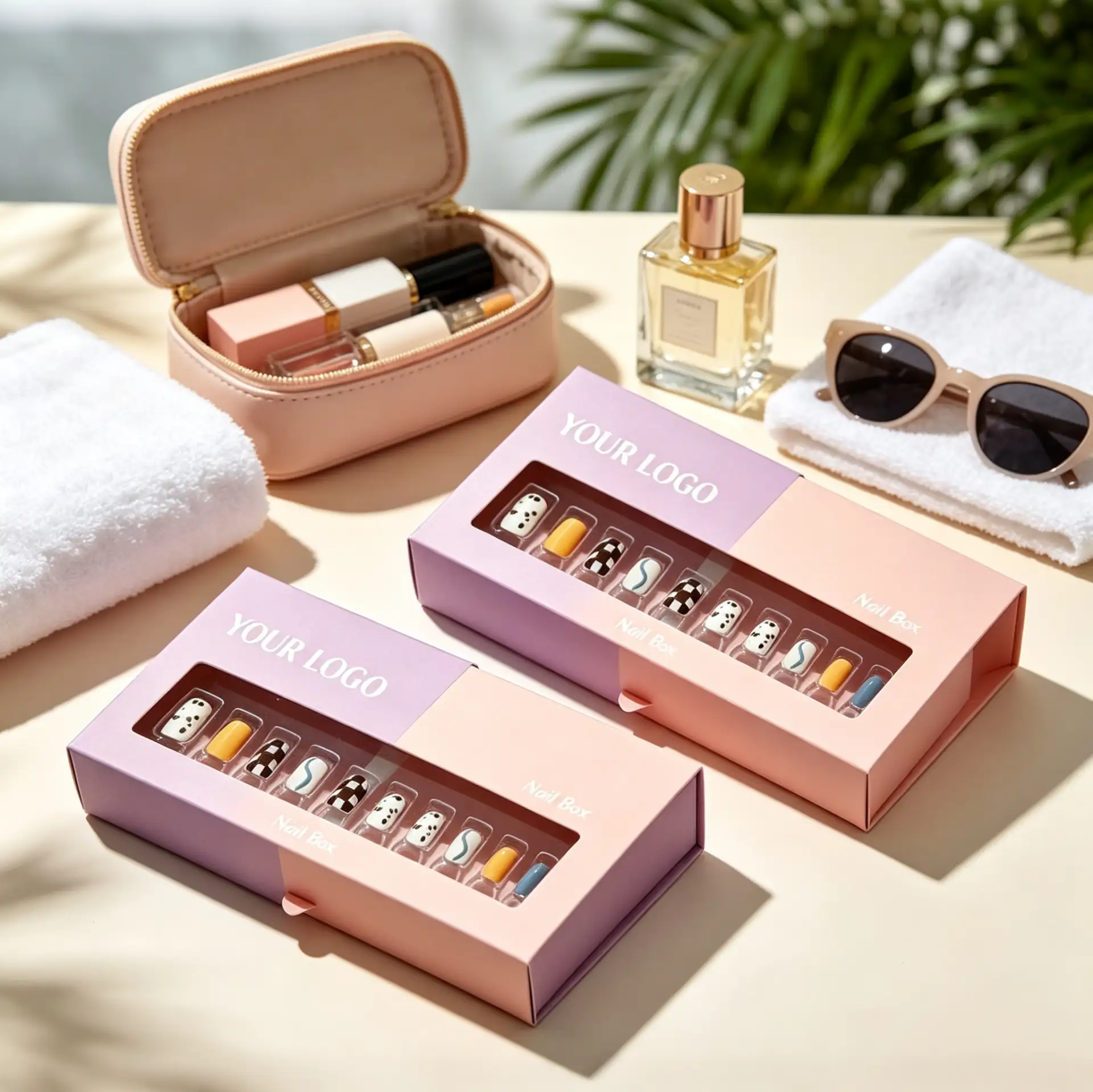 Pastel Two-Tone Nail Box