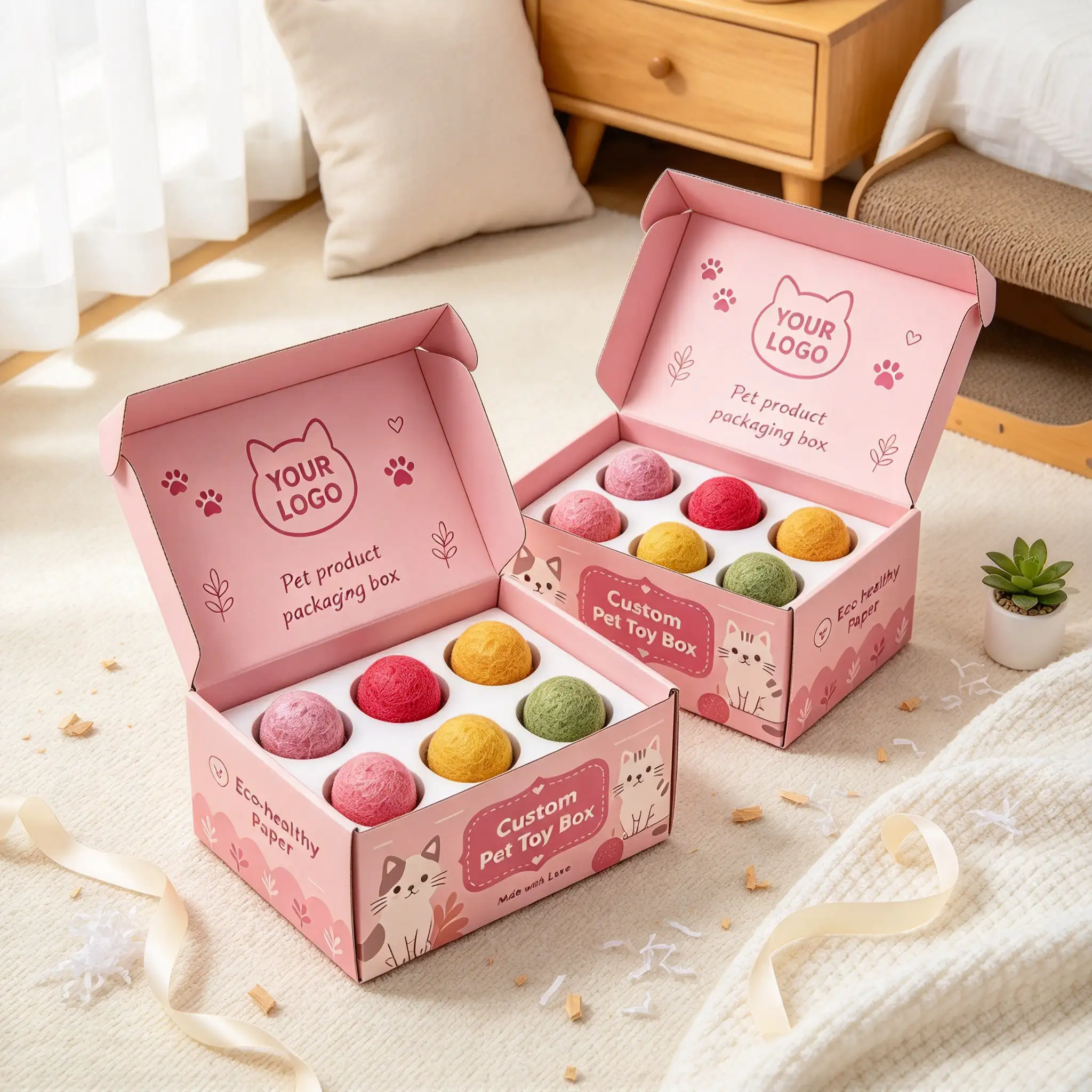 Pink Cat Toys Assortment Gift Set Box