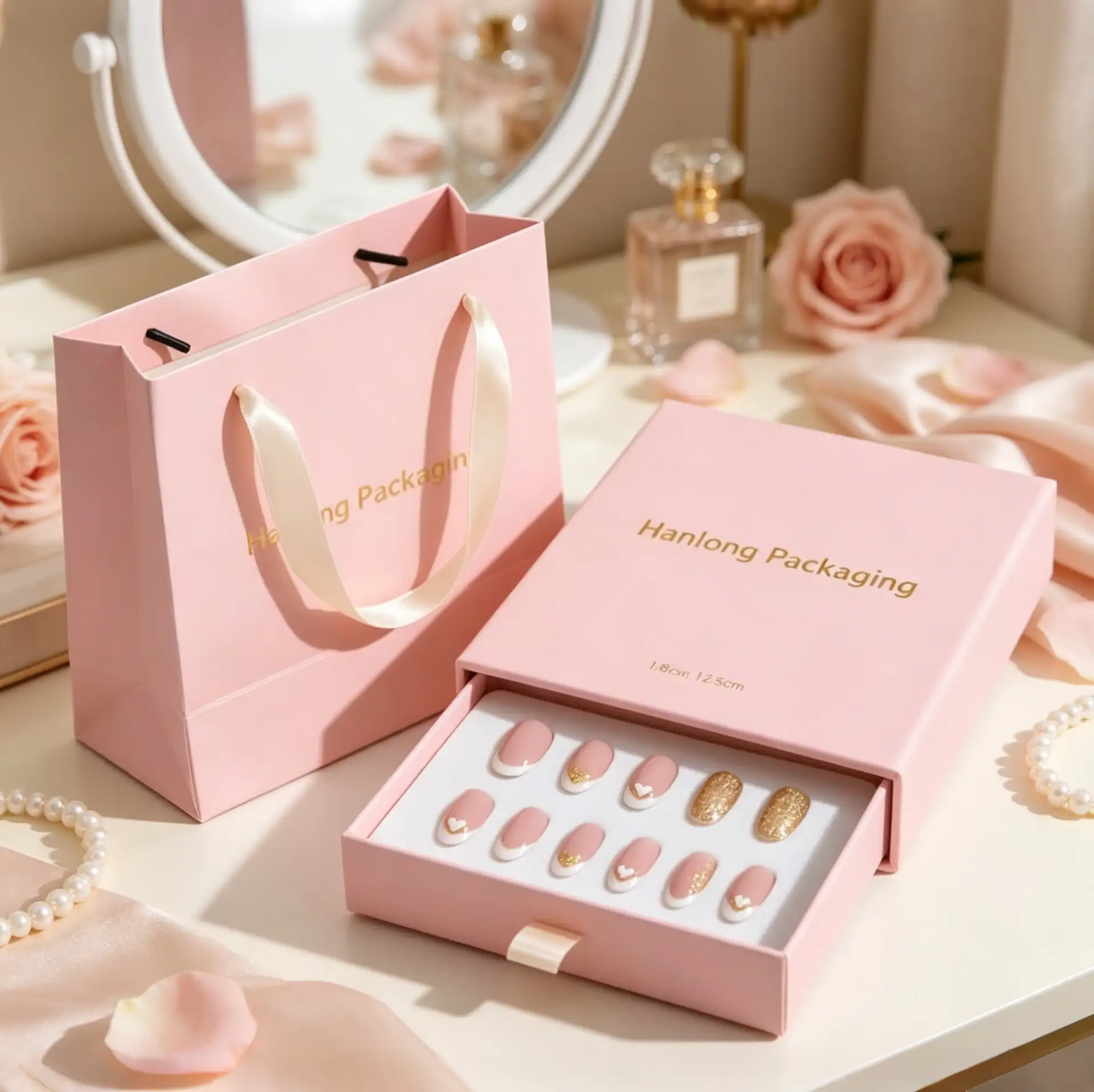 Pink Drawer Nail Box Set