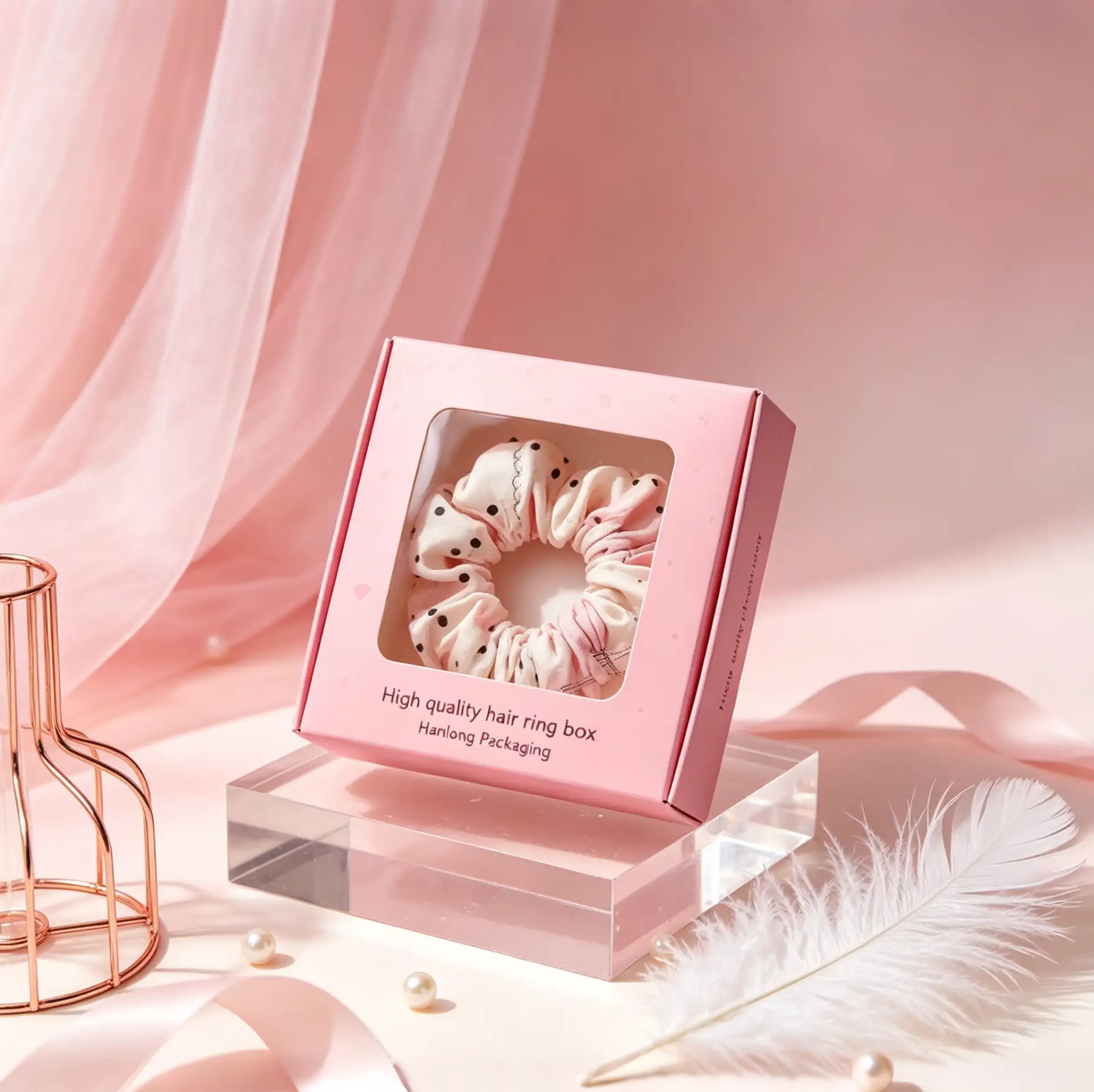 Pink Window Hair Tie Box​