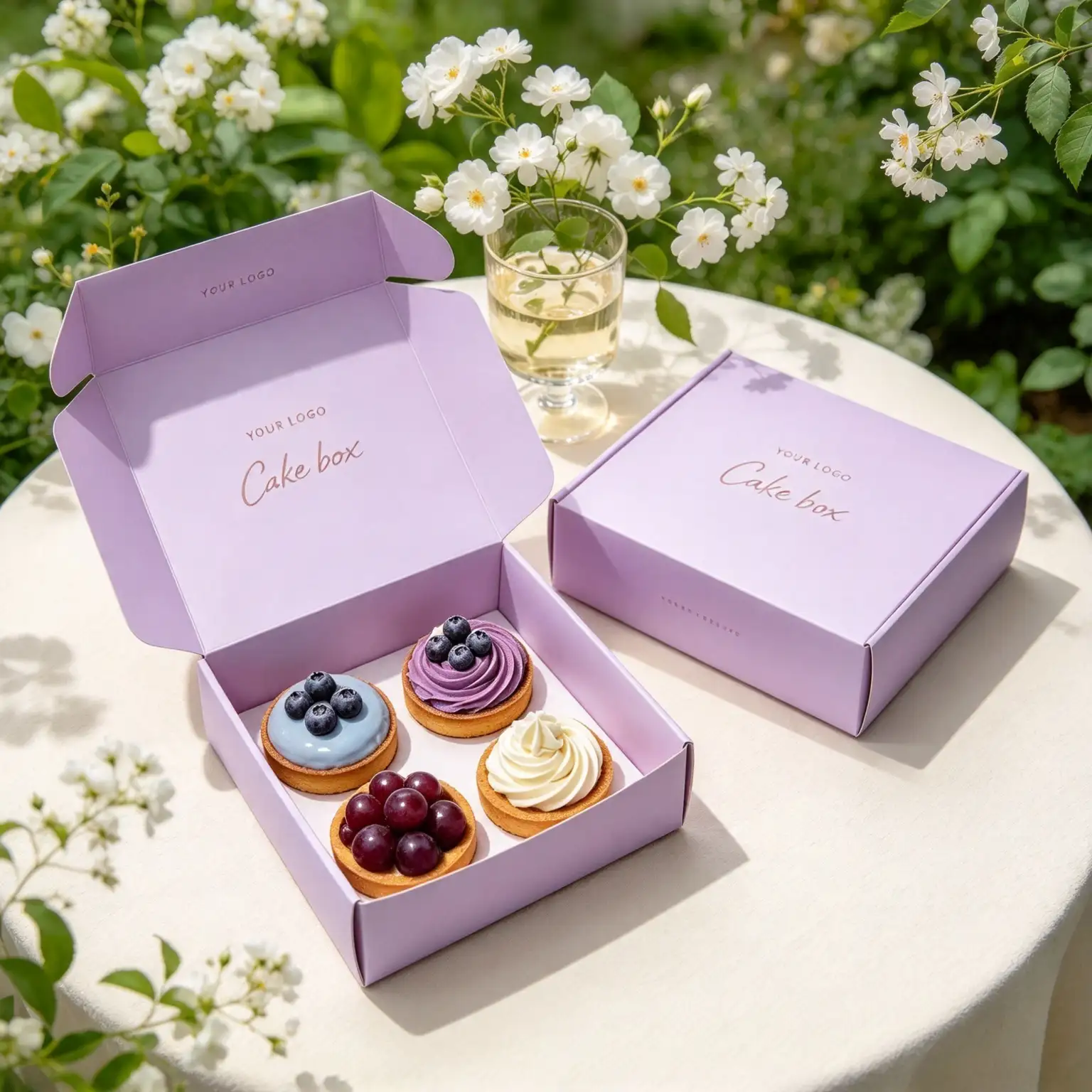 Purple Flip-Top Dessert Tart Packaging